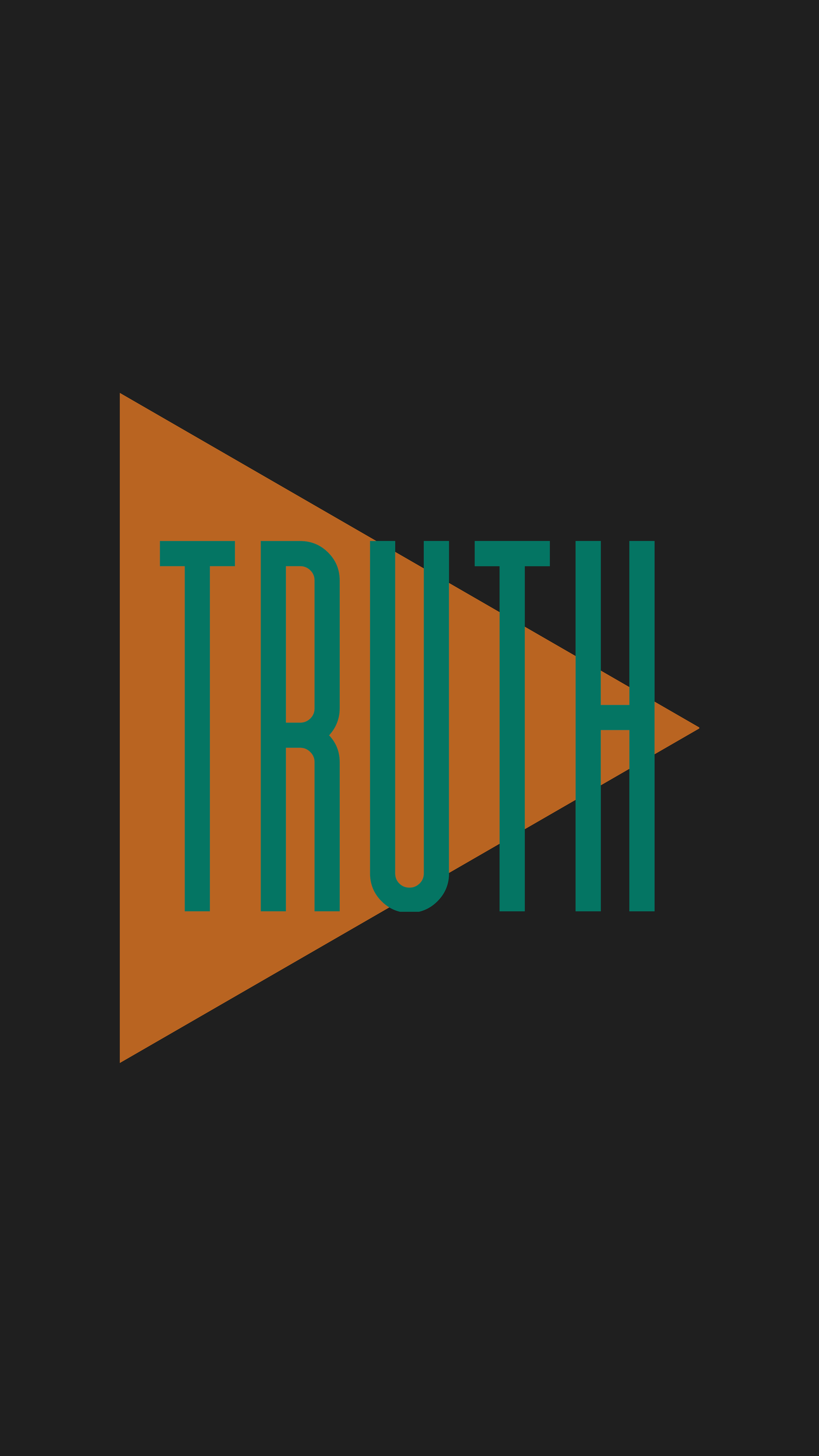 4K, FHD, UHD triangle, letters, words, truth