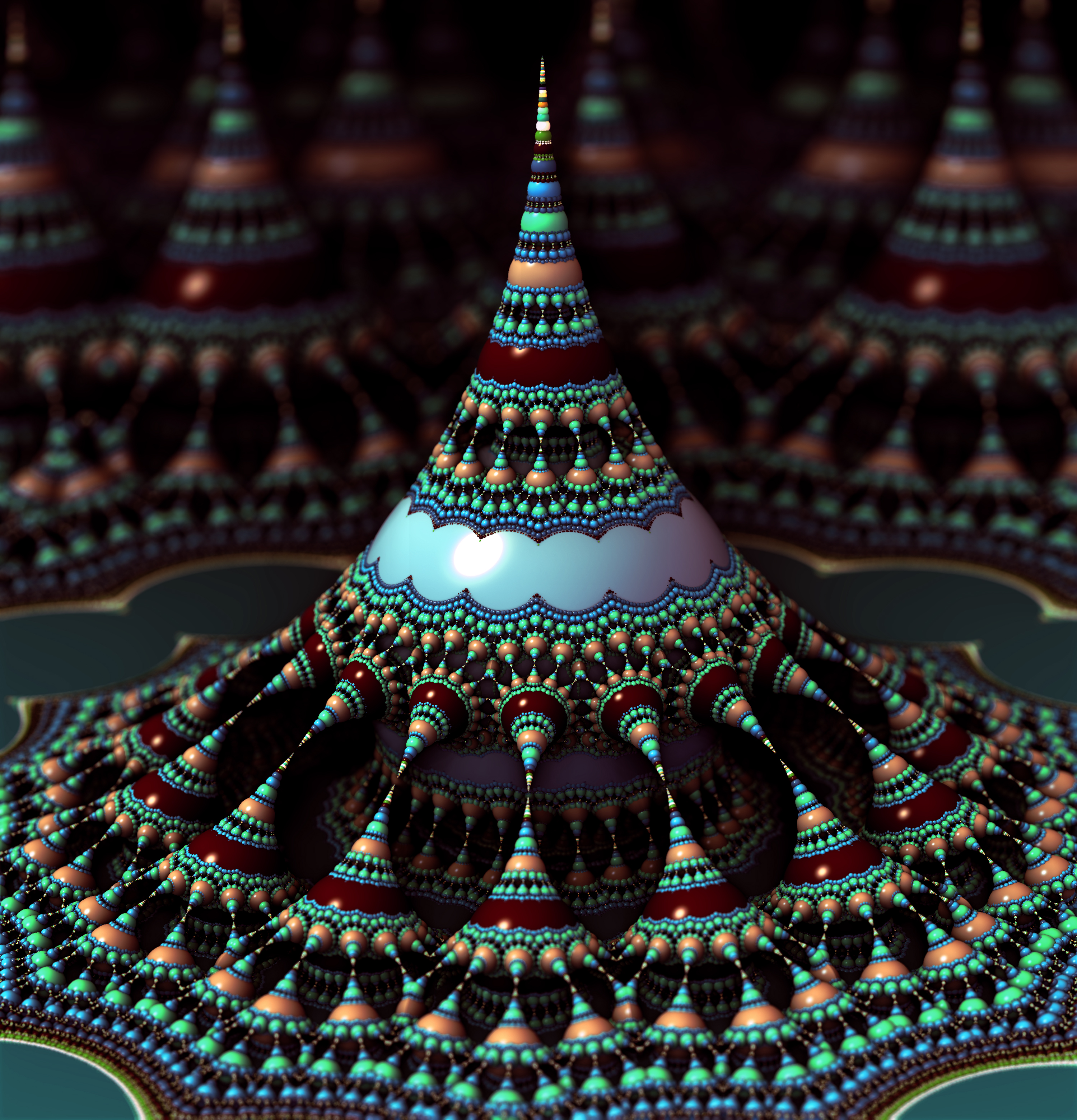 3d, fractal, figure, abstract home screen for smartphone