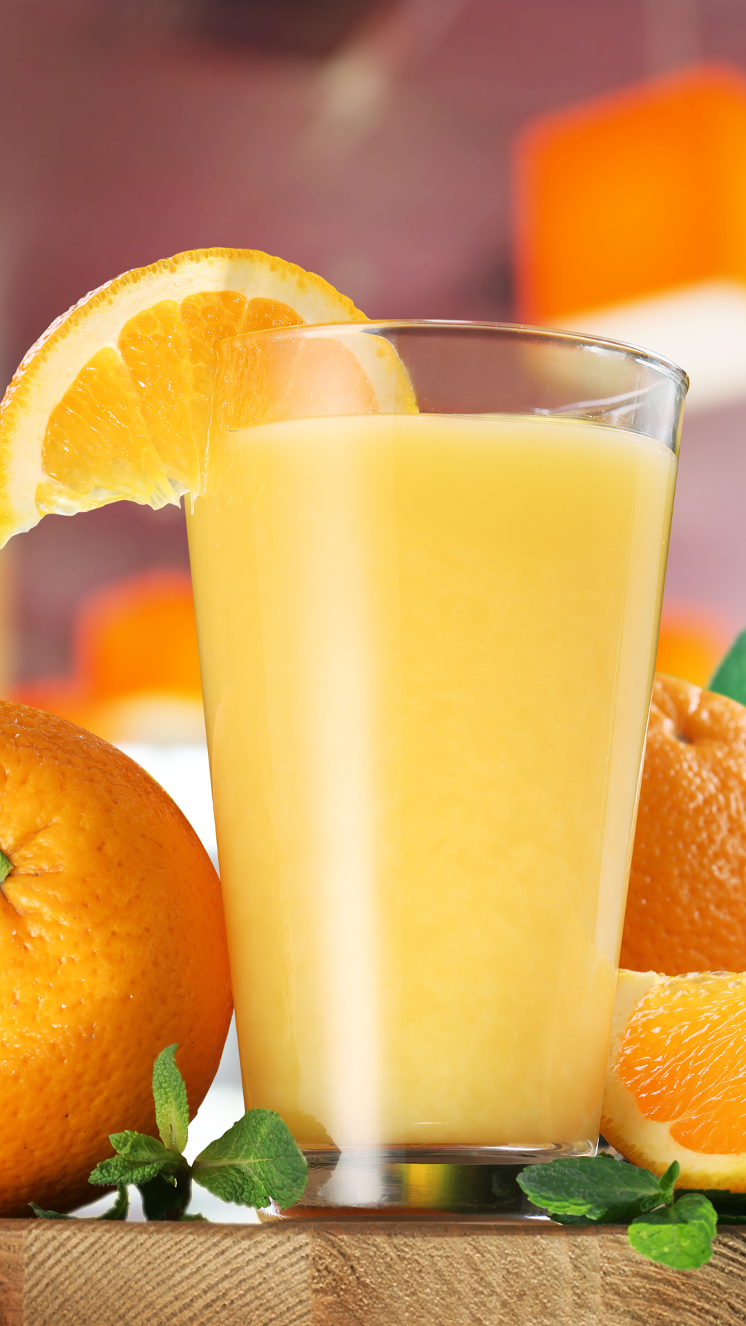 4K, FHD, UHD orange (fruit), glass, juice