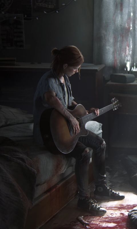 Mobile wallpaper: Guitar, Video Game, Ellie (The Last Of Us), The Last Of Us  Part Ii, 1262263 download the picture for free.