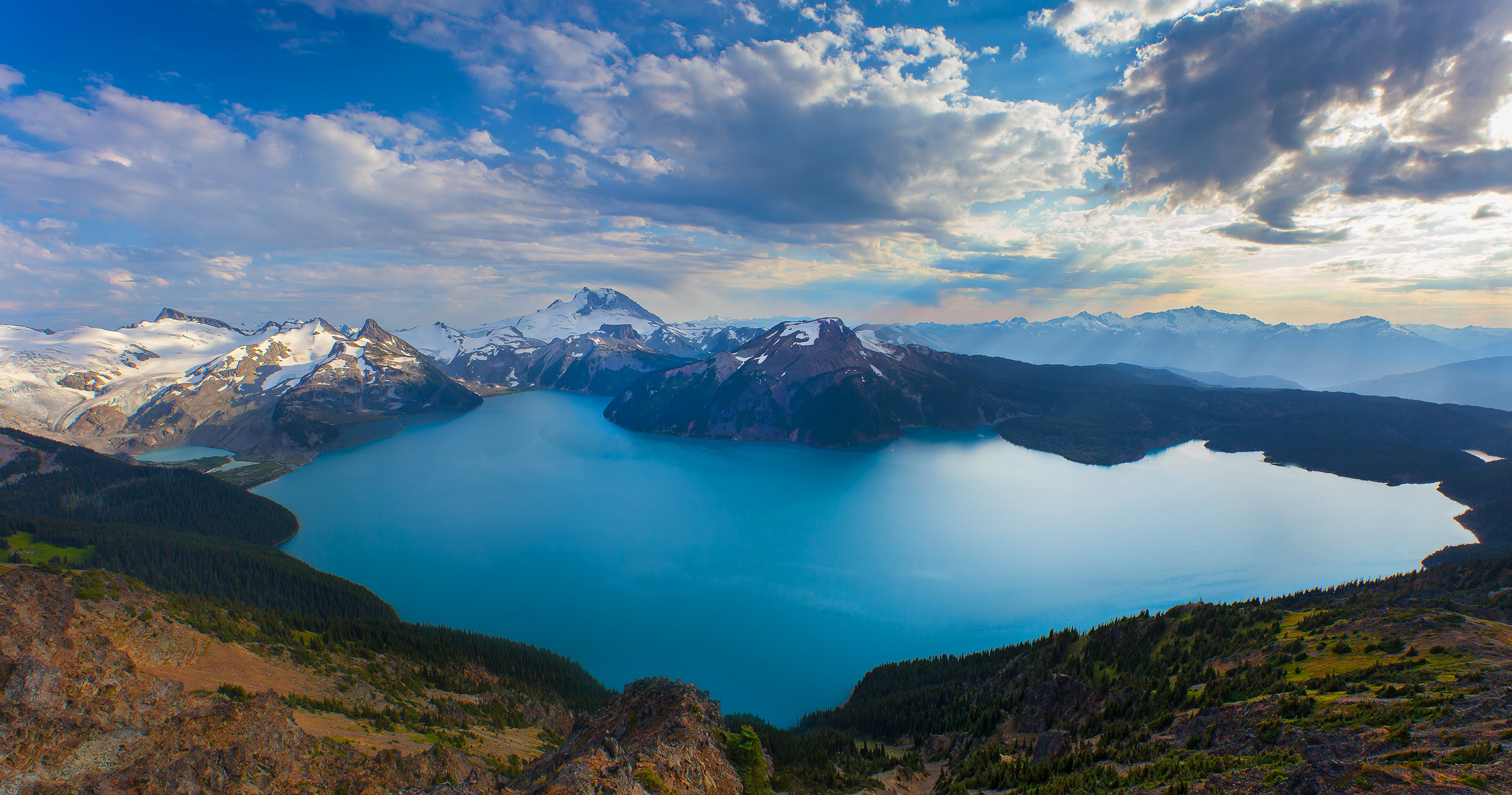 155357 descargar fondo de pantalla vista desde arriba, naturaleza, montañas, lago, canadá, columbia británica: protectores de pantalla e imágenes gratis