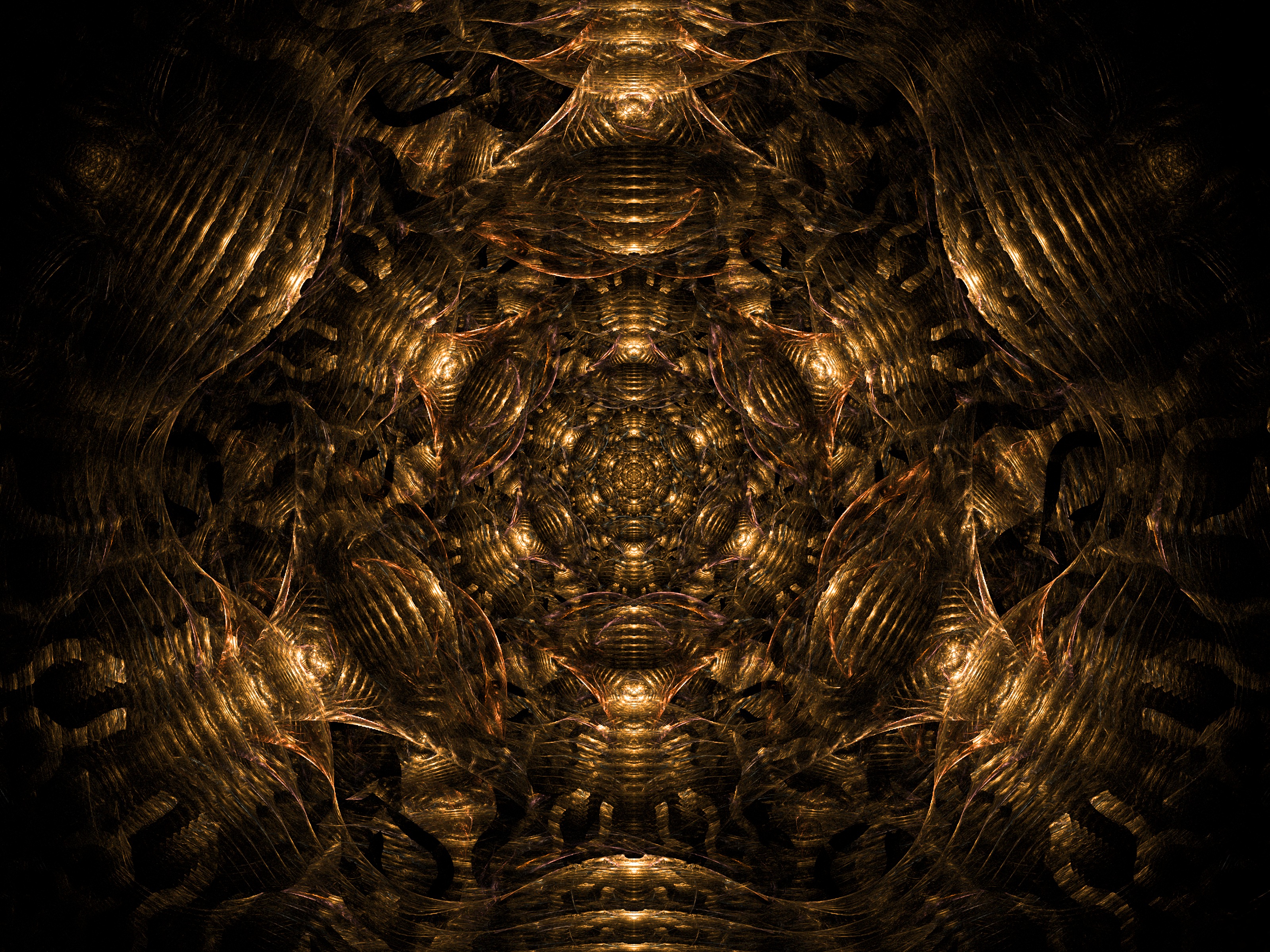 kaleidoscope, abstract, pattern, brown, fractal 2160p