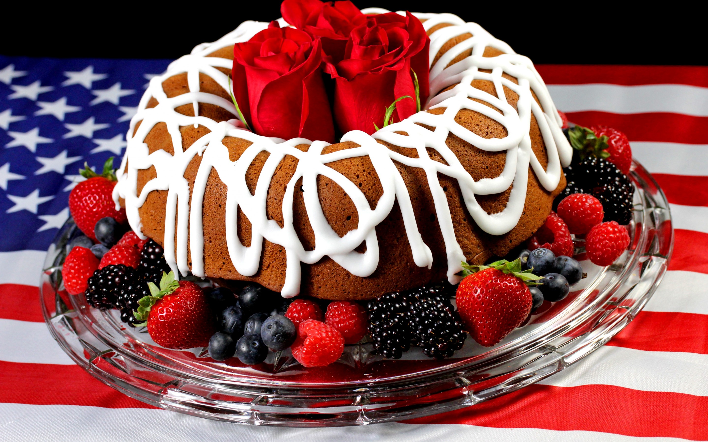 strawberry, berry, cake, dessert, food, sweets, rose phone wallpaper