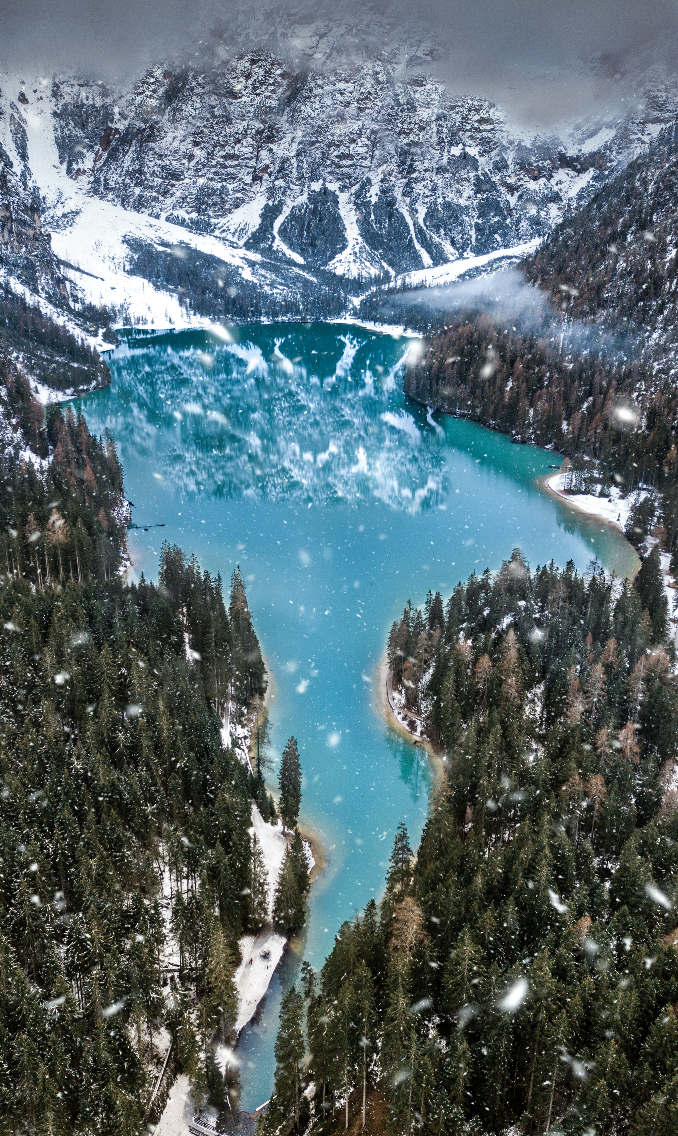 italy, mountains, lake, winter New Lock Screen Backgrounds