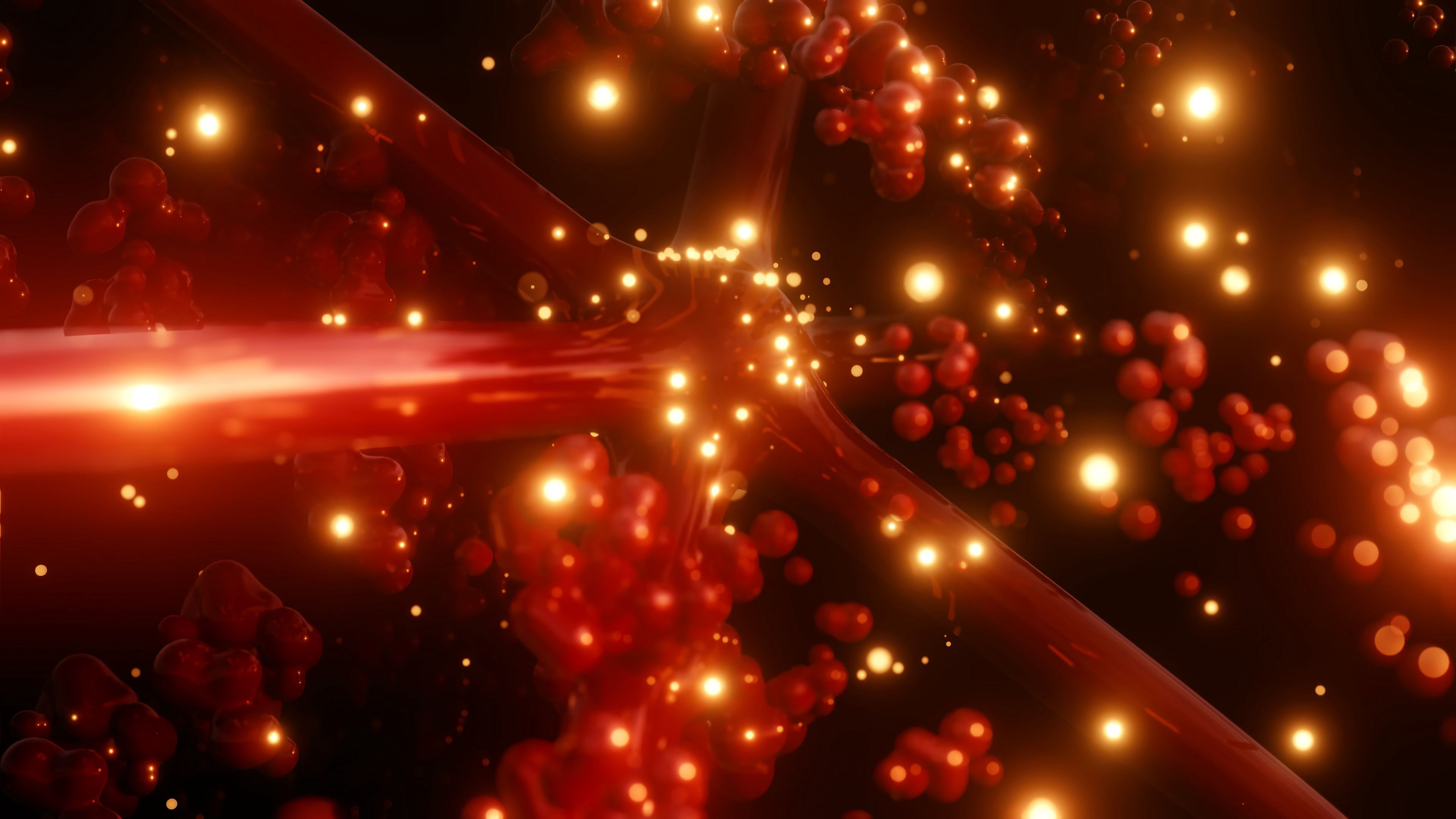 3d, structure, glow, particles, molecules lock screen backgrounds