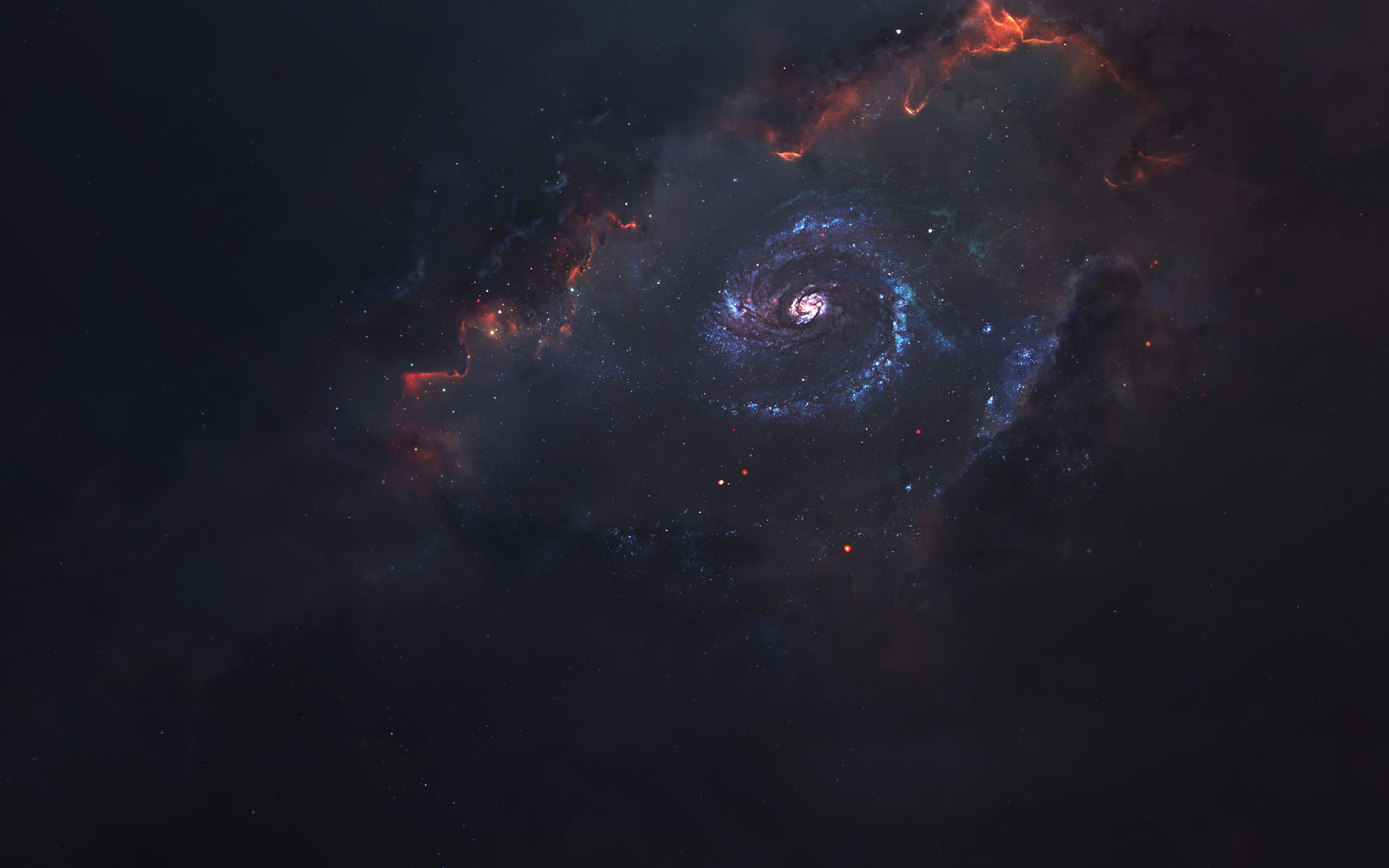 Mobile HD Wallpaper Galaxy universe, funnel, starry sky