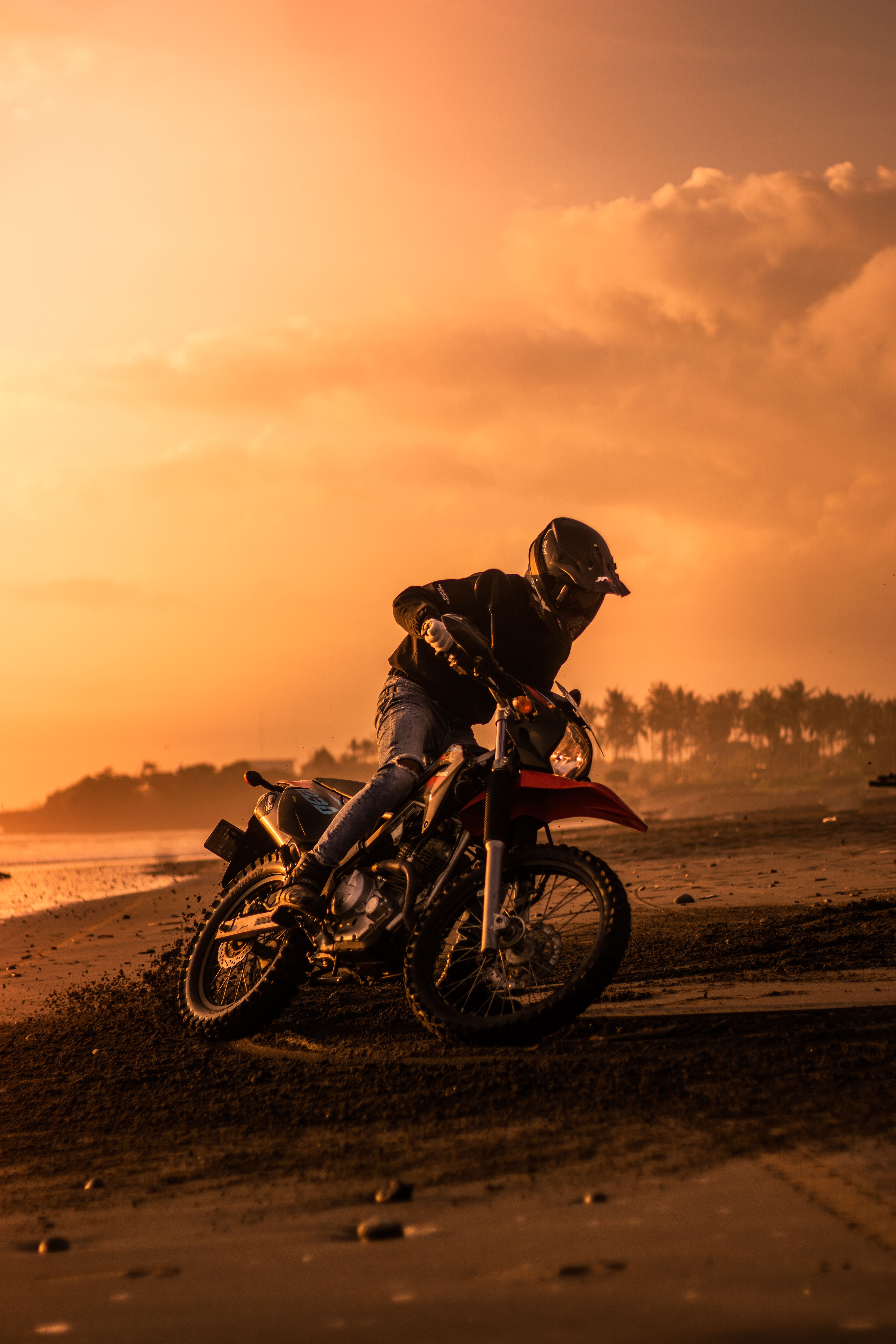bike, motorcycles, beach, motorcyclist, motorcycle, cross for android