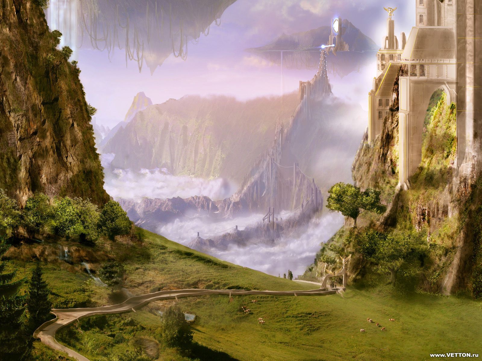 fantasy, landscape, castles High Definition image