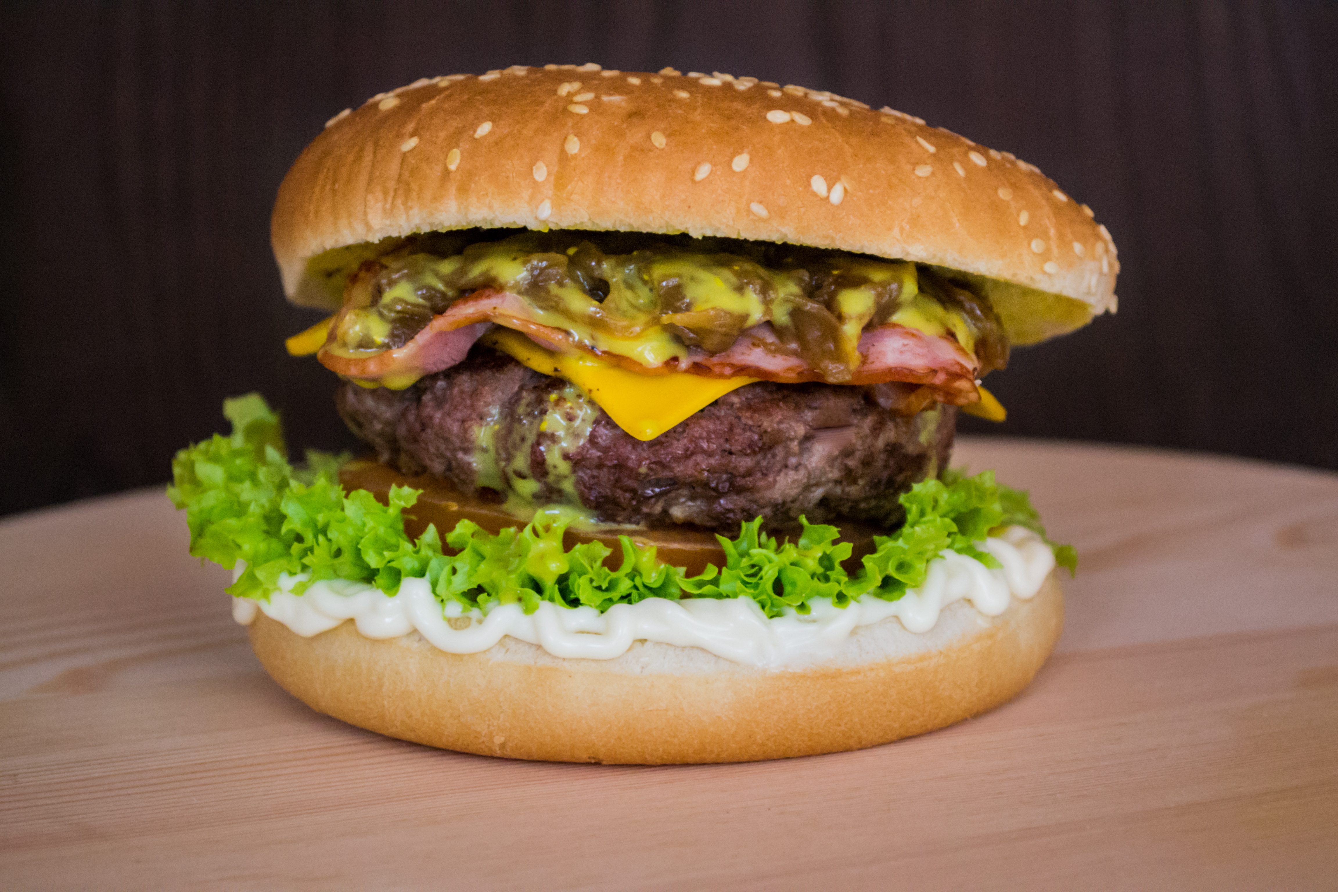 128273 Hintergrundbild herunterladen lebensmittel, gemüse, hamburger, gebäck, schnitzel, brötchen, burger, kotelett - Bildschirmschoner und Bilder kostenlos