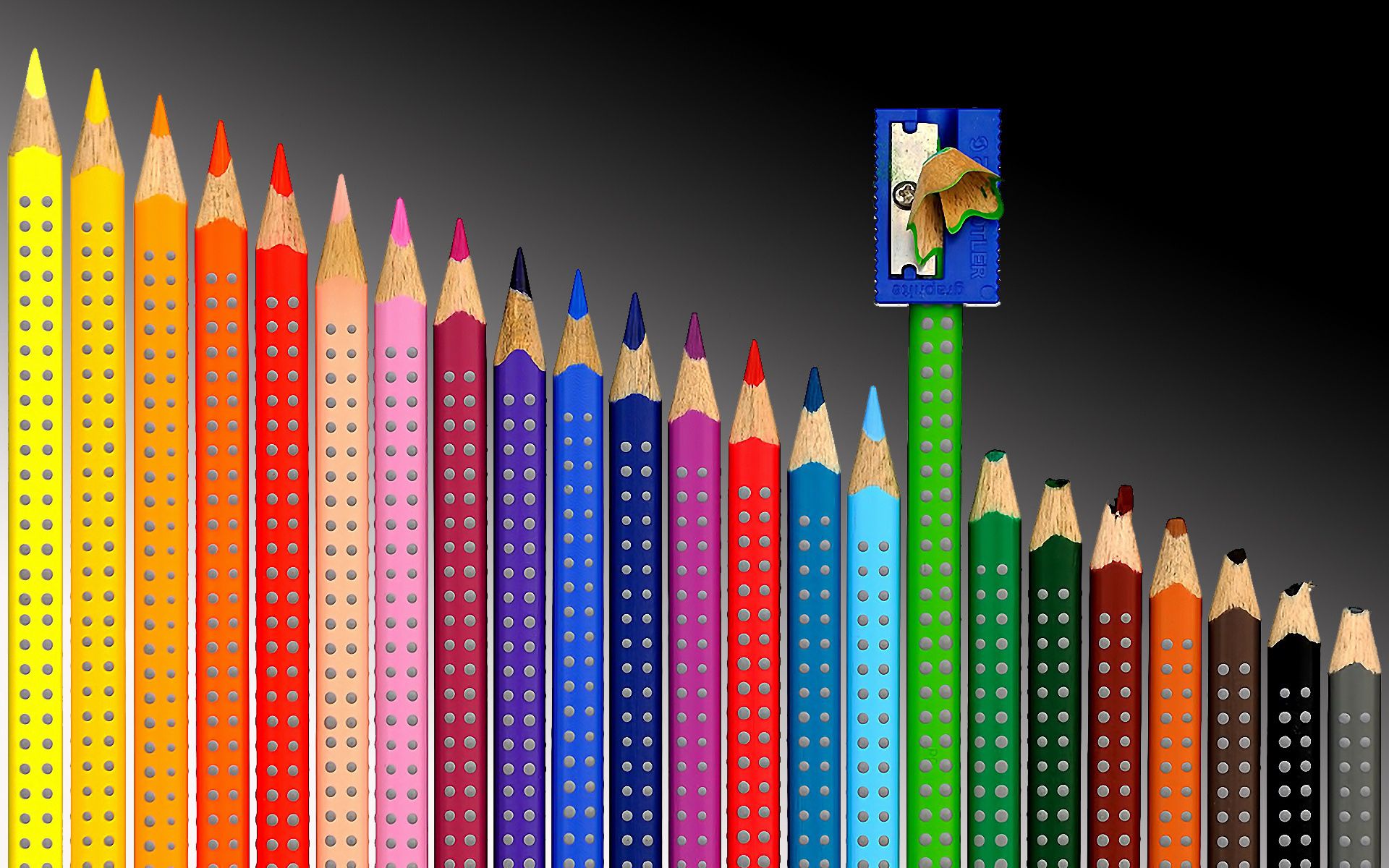Laden Sie das Verschiedenes, Sonstige, Farbe, Die Stifte, Bleistifte, Bleistiftspitzer, Sharpener-Bild kostenlos auf Ihren PC-Desktop herunter