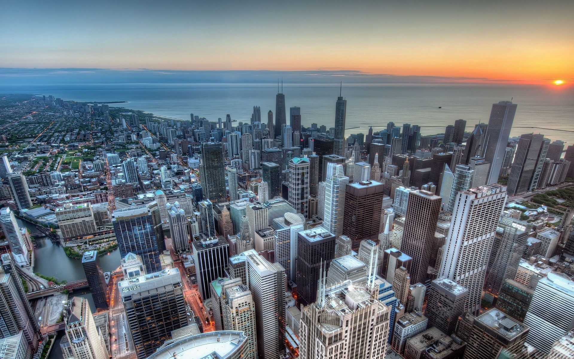 chicago, sears tower, skyscraper, cities, usa, united states, hdr