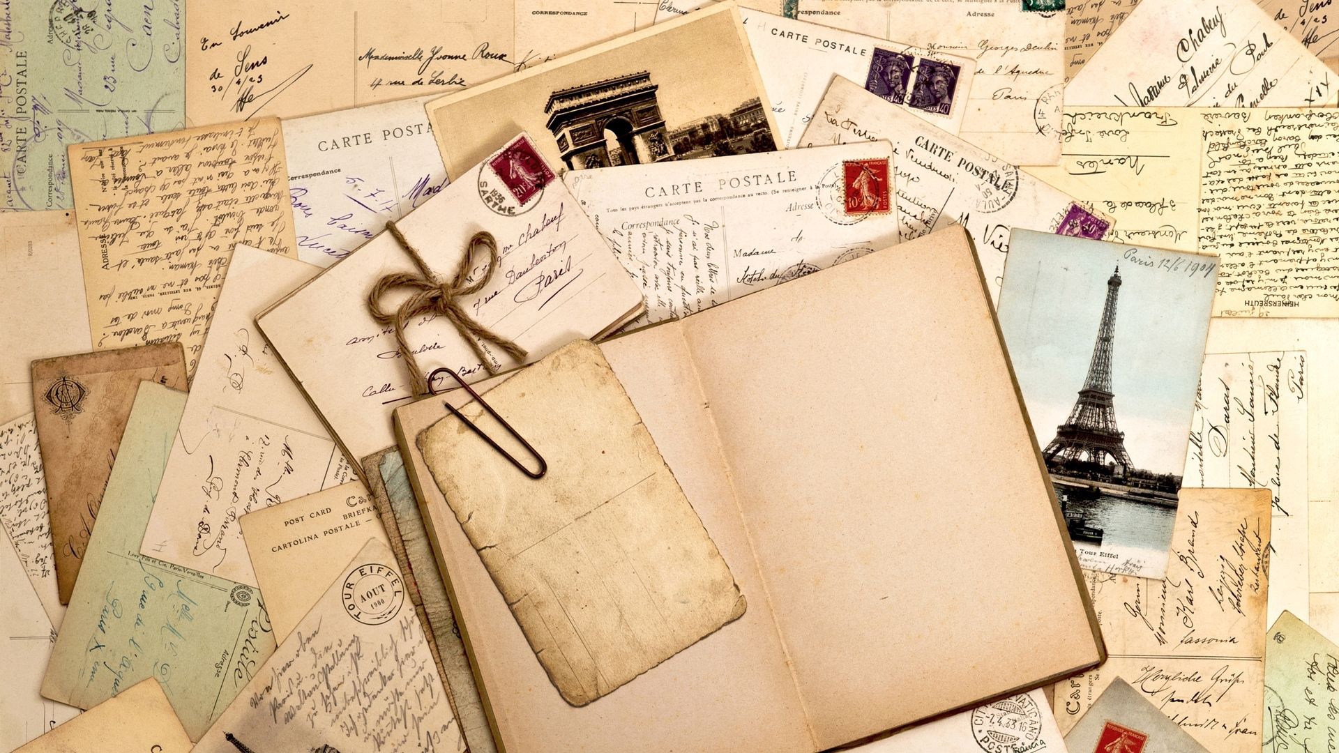 Notebook memories, record, postcards, miscellanea Lock Screen