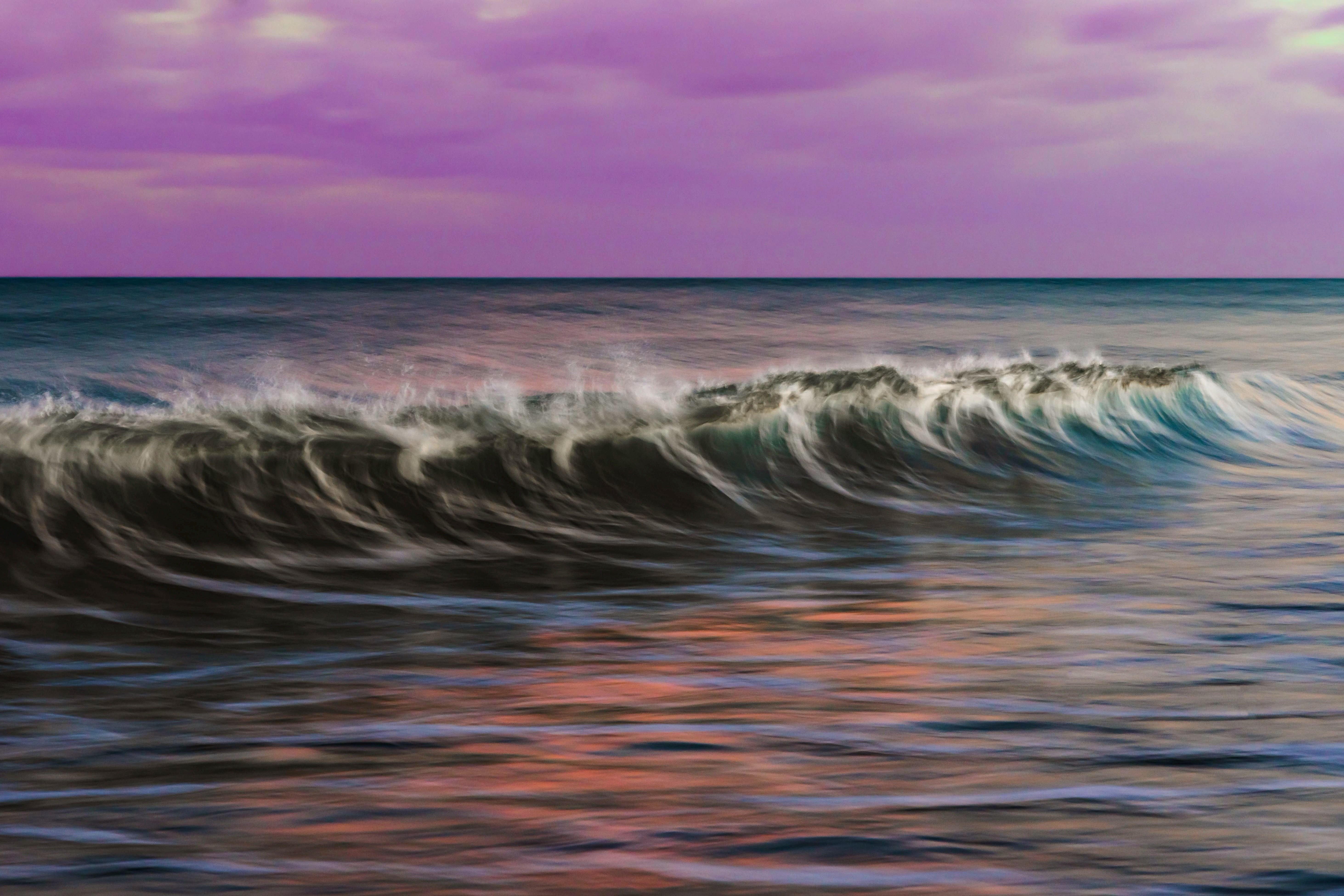 long exposure, nature, water, sea, waves phone wallpaper
