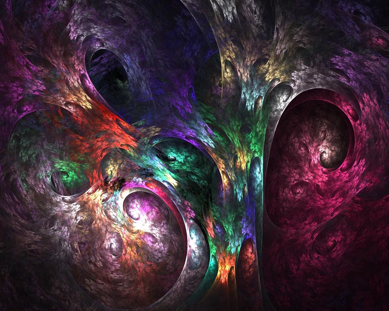 colourful, abstract, fractal, rotation, colorful, paints