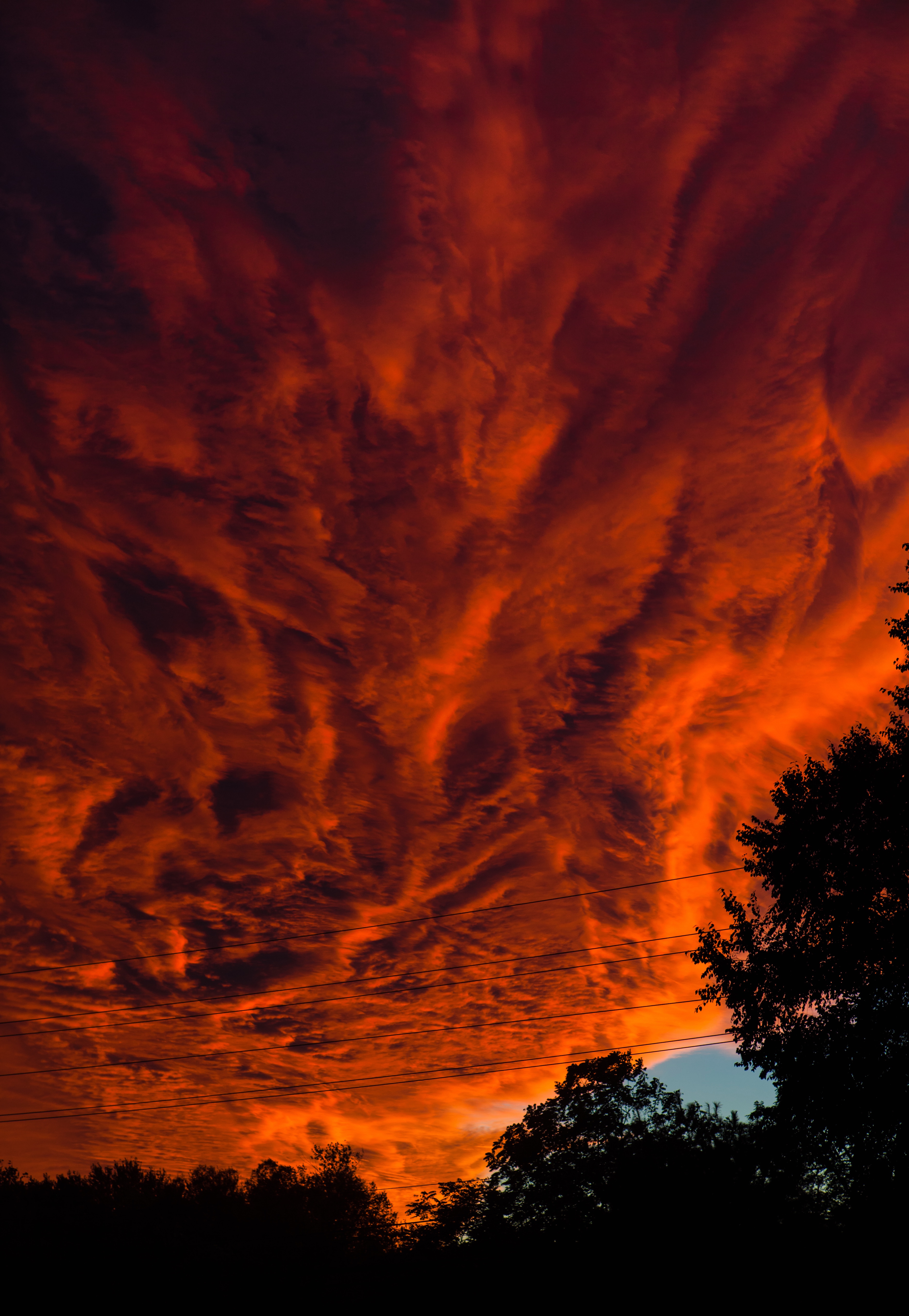 sunset, clouds, porous, nature, dark Smartphone Background