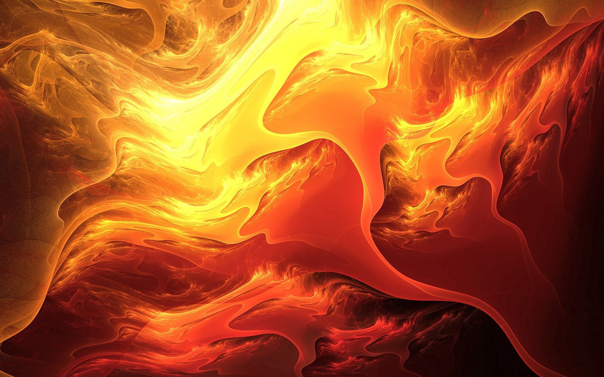 86279 download wallpaper orange, paint, abstract, fire, yellow screensavers and pictures for free