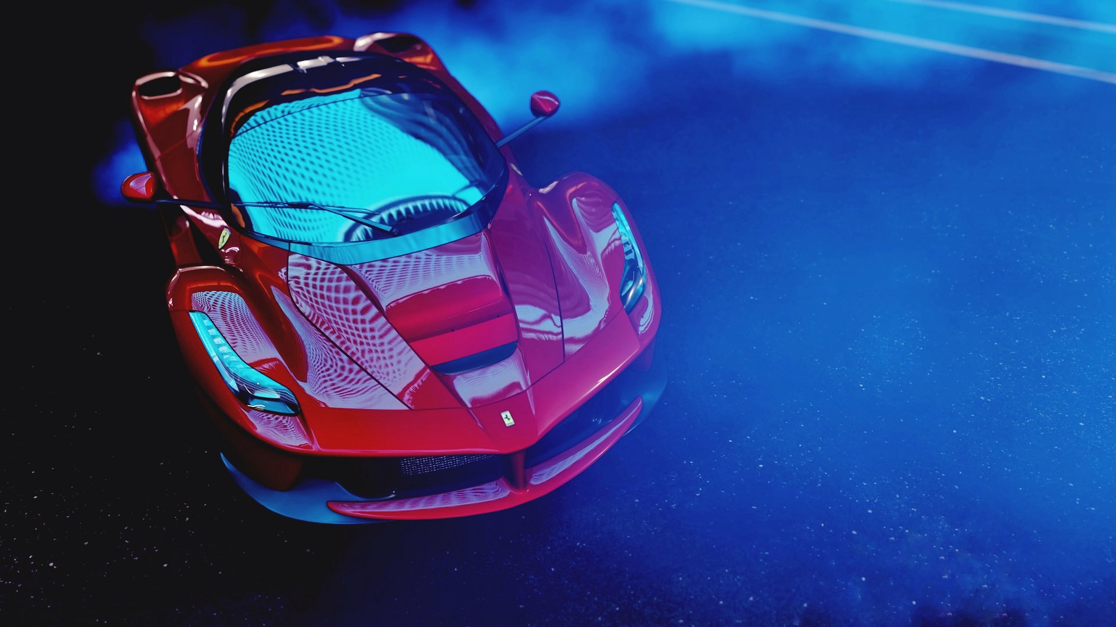 Ferrari ferrari laferrari, cars, sports, view from above 4k Wallpaper