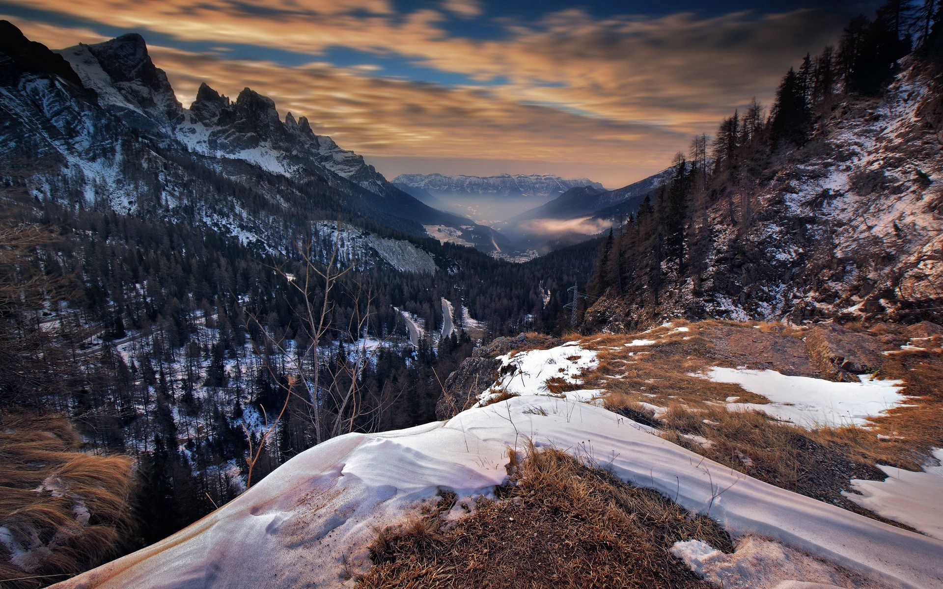 Handy-Wallpaper Natur, Sky, Mountains, Schnee, Italien kostenlos herunterladen.