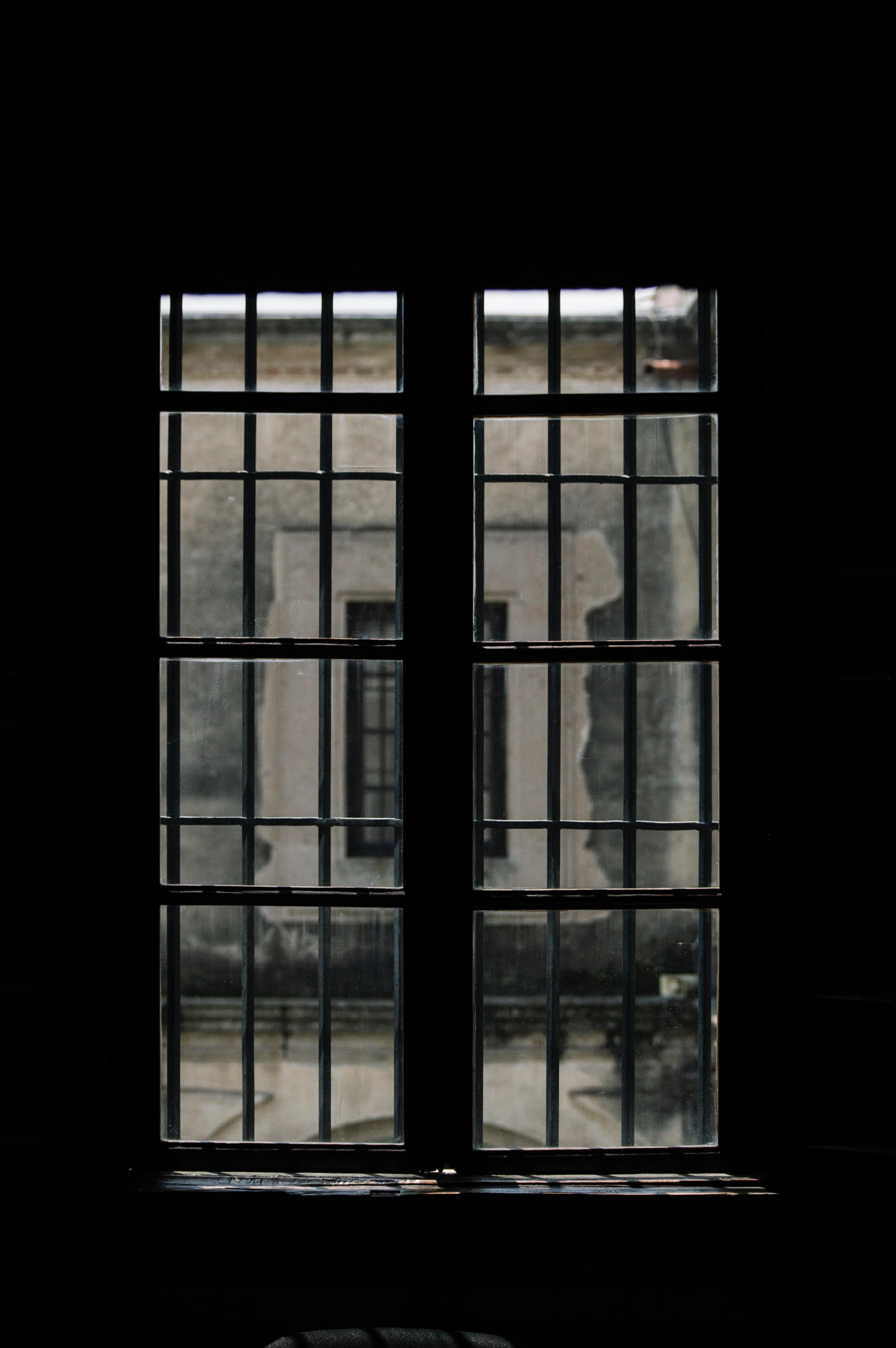 dark, window, premises, room, lattice, trellis
