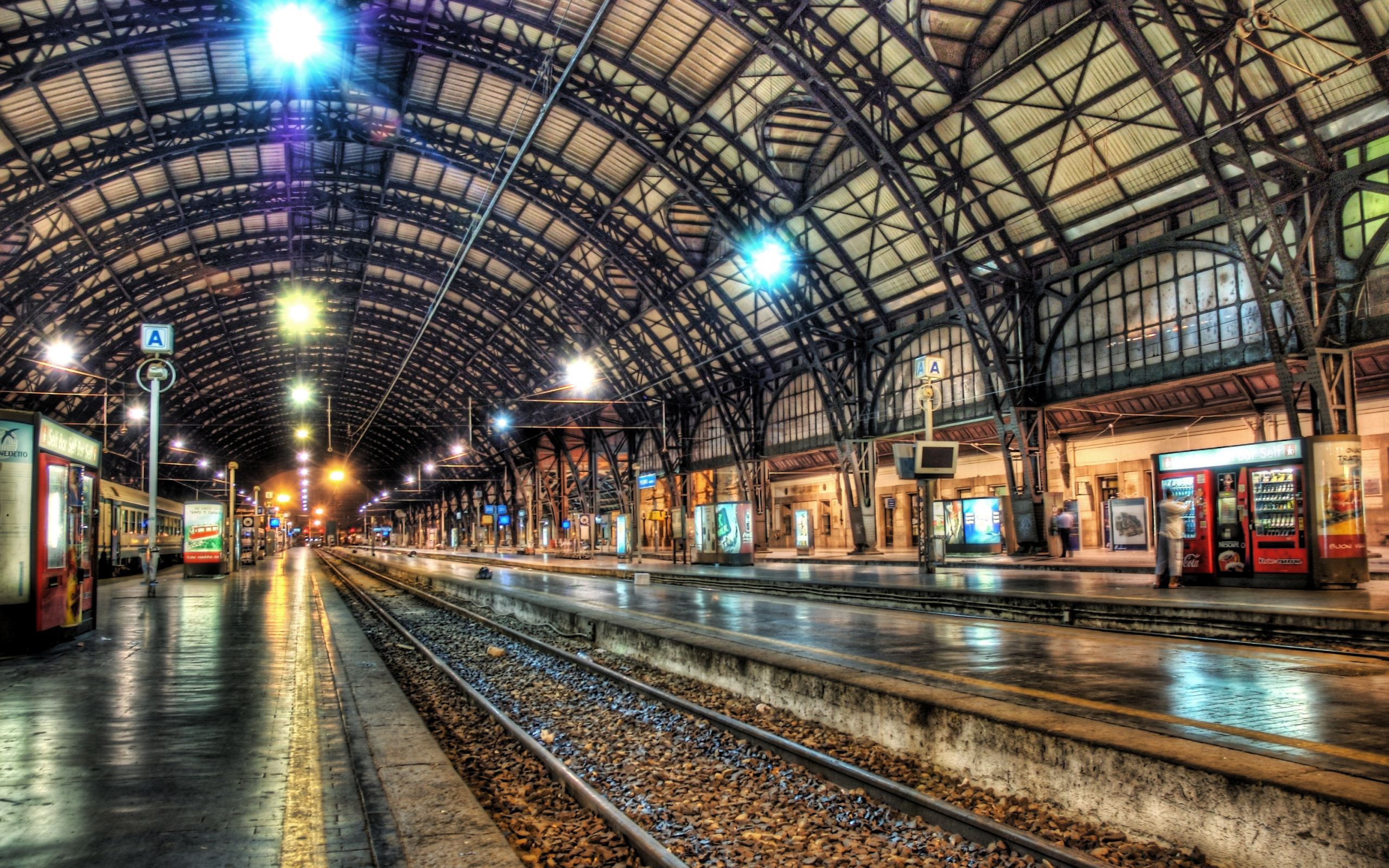 tunnel, man made, train station, building, hdr, railroad, subway