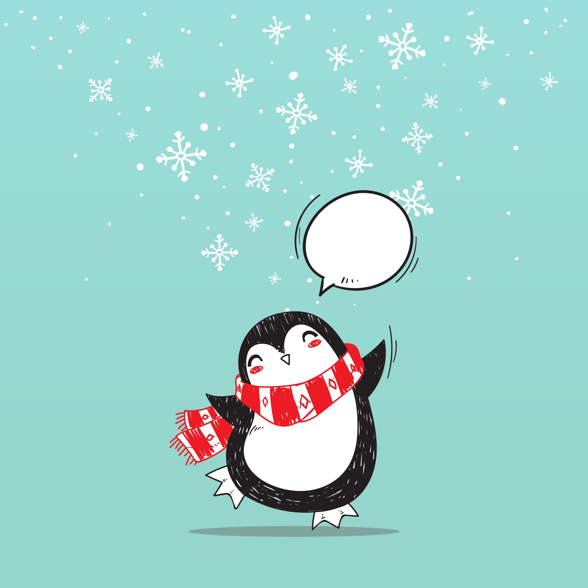 christmas, penguin, art New Lock Screen Backgrounds