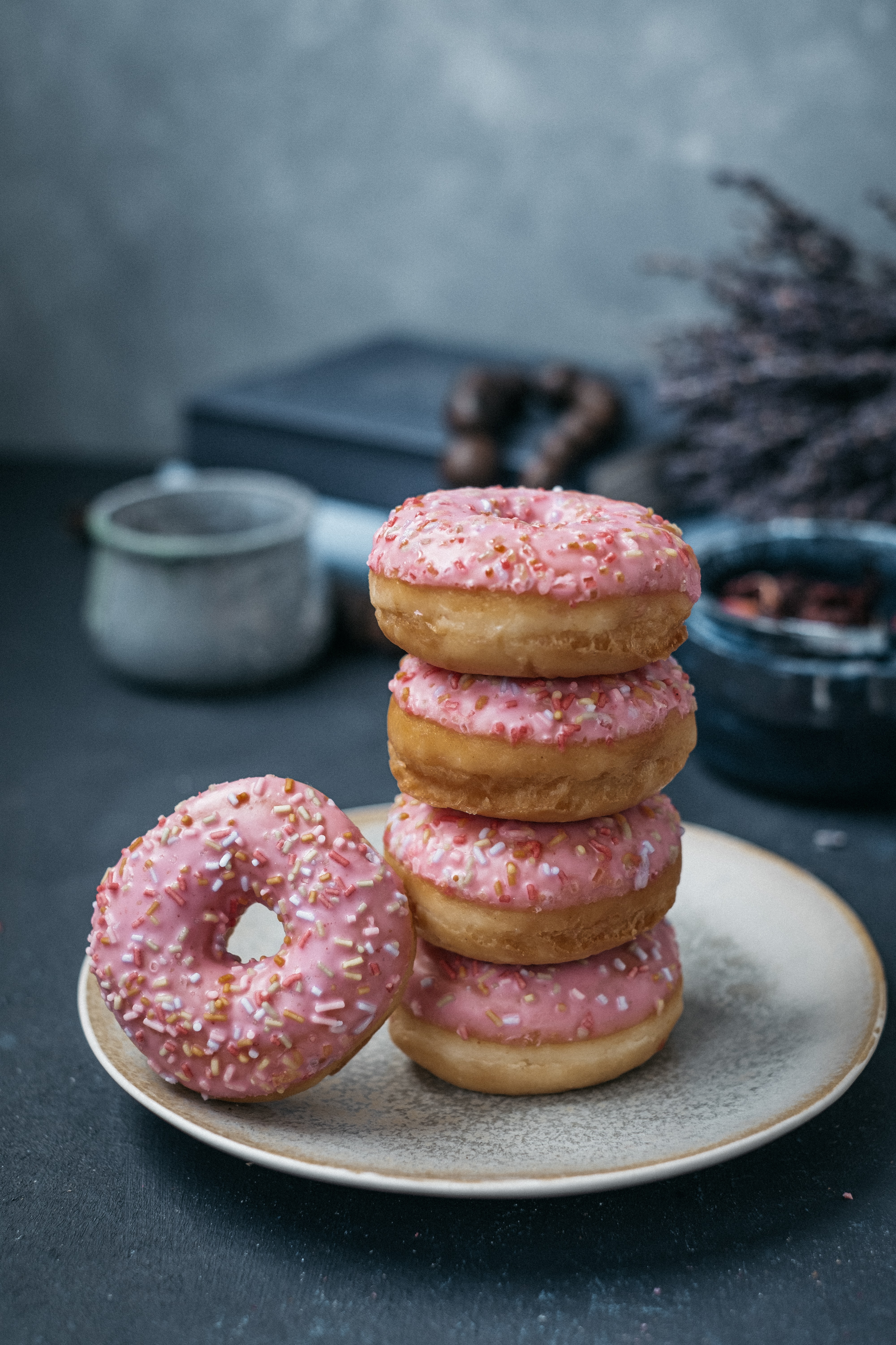 Widescreen image doughnut, glaze, food, donut