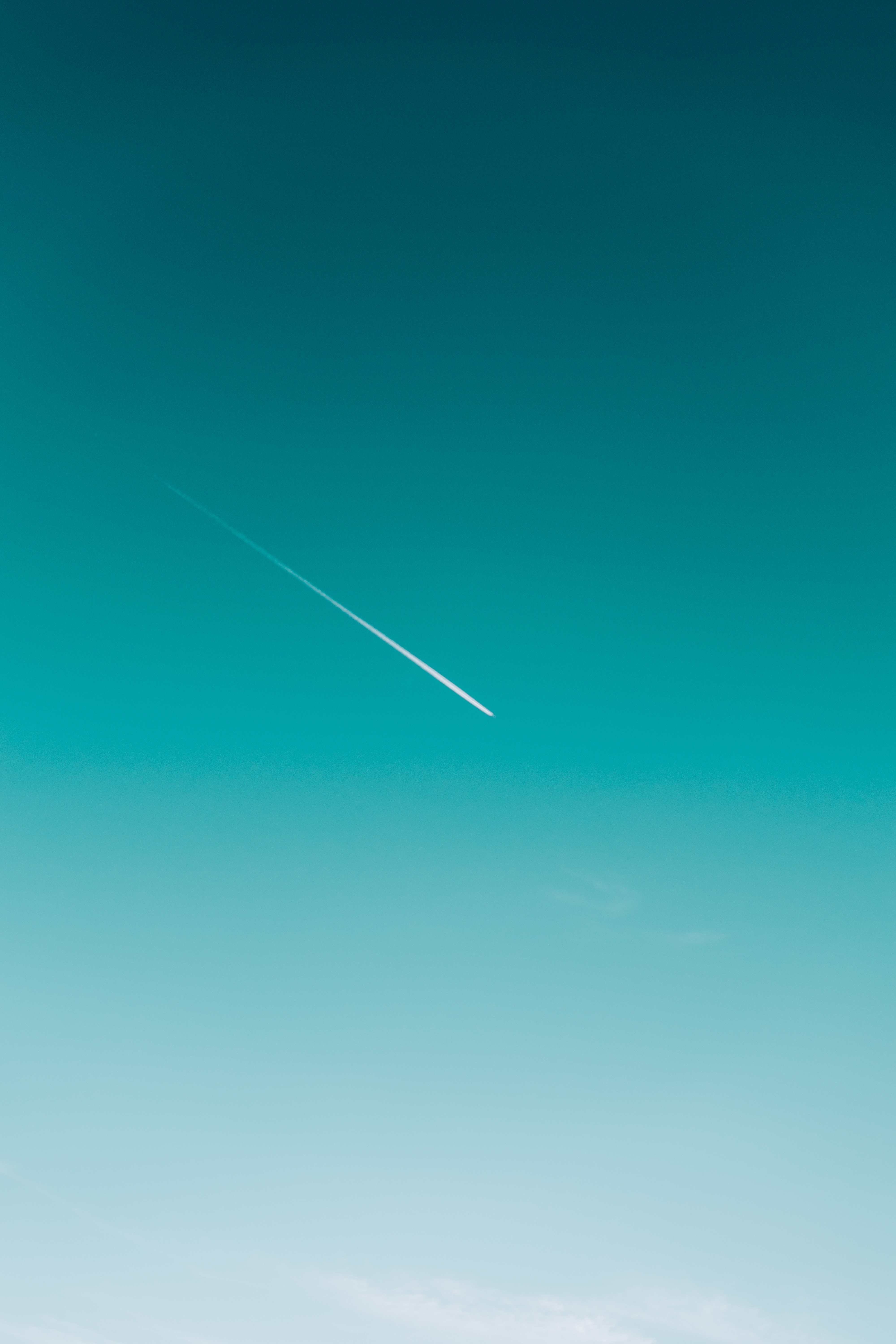 minimalism, sky, plane, airplane, track, trace