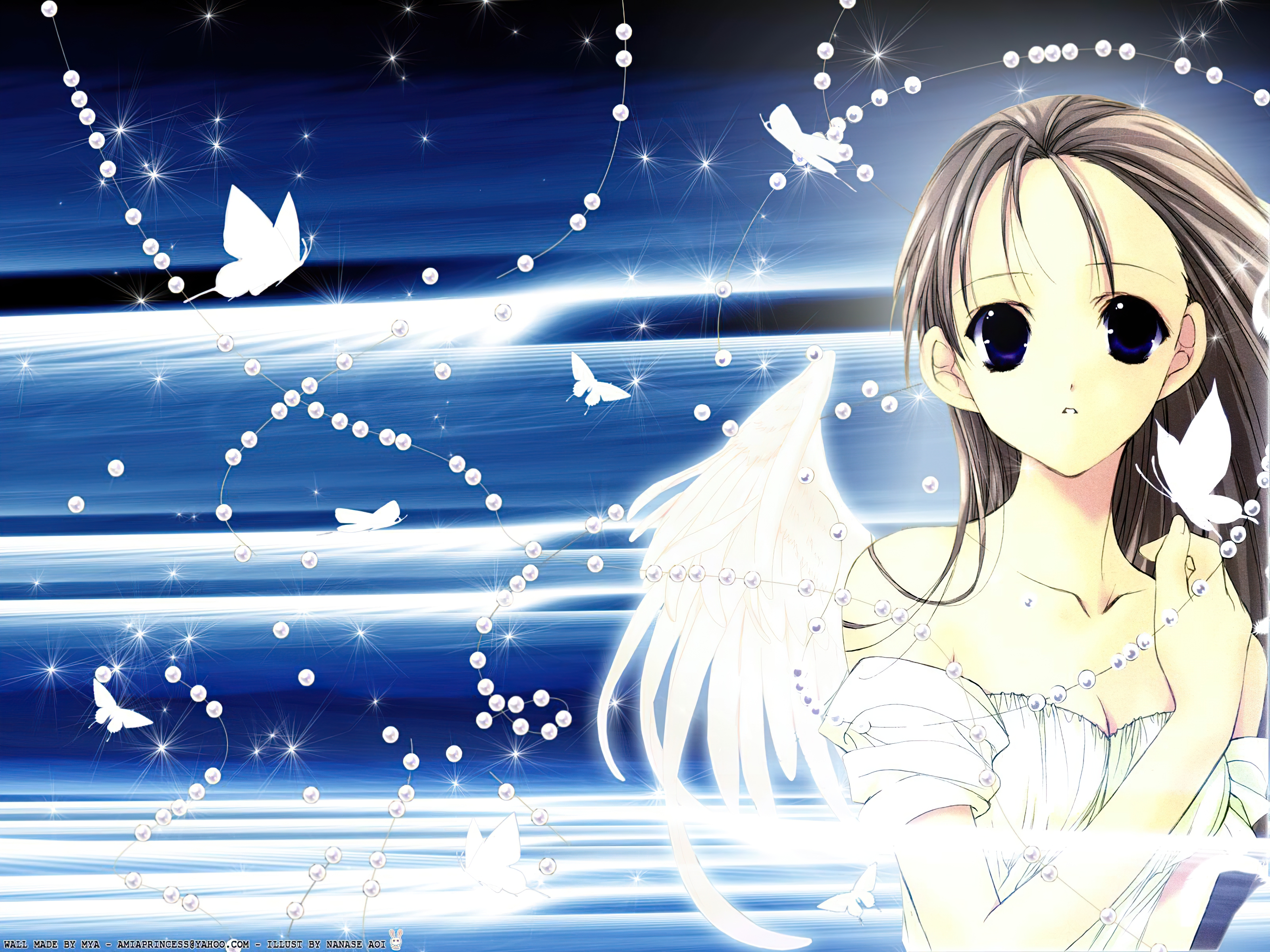 Free Images original, anime, long hair, butterfly Beads