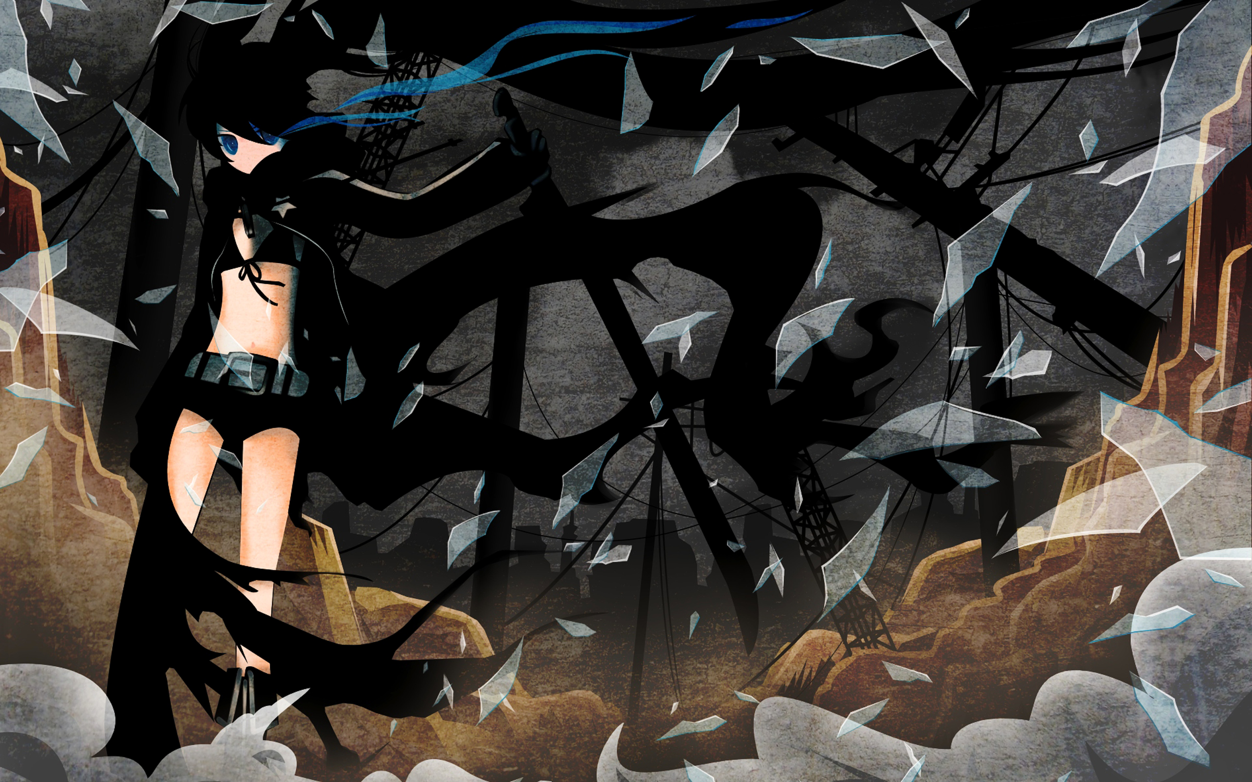 32k Wallpaper Black Rock Shooter anime, mato