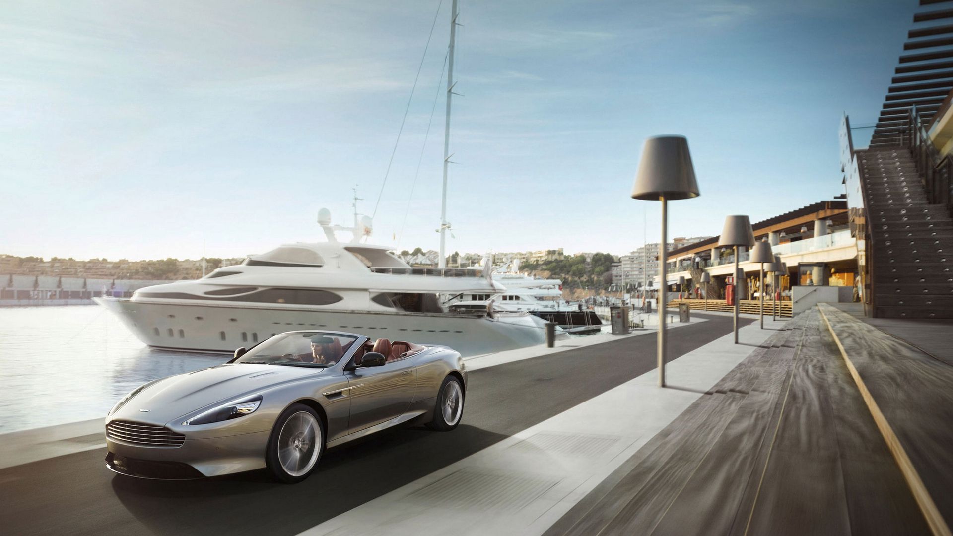 86100 Screensavers and Wallpapers Cabriolet for phone. Download yachts, aston martin, cars, traffic, movement, cabriolet, wharf, berth pictures for free