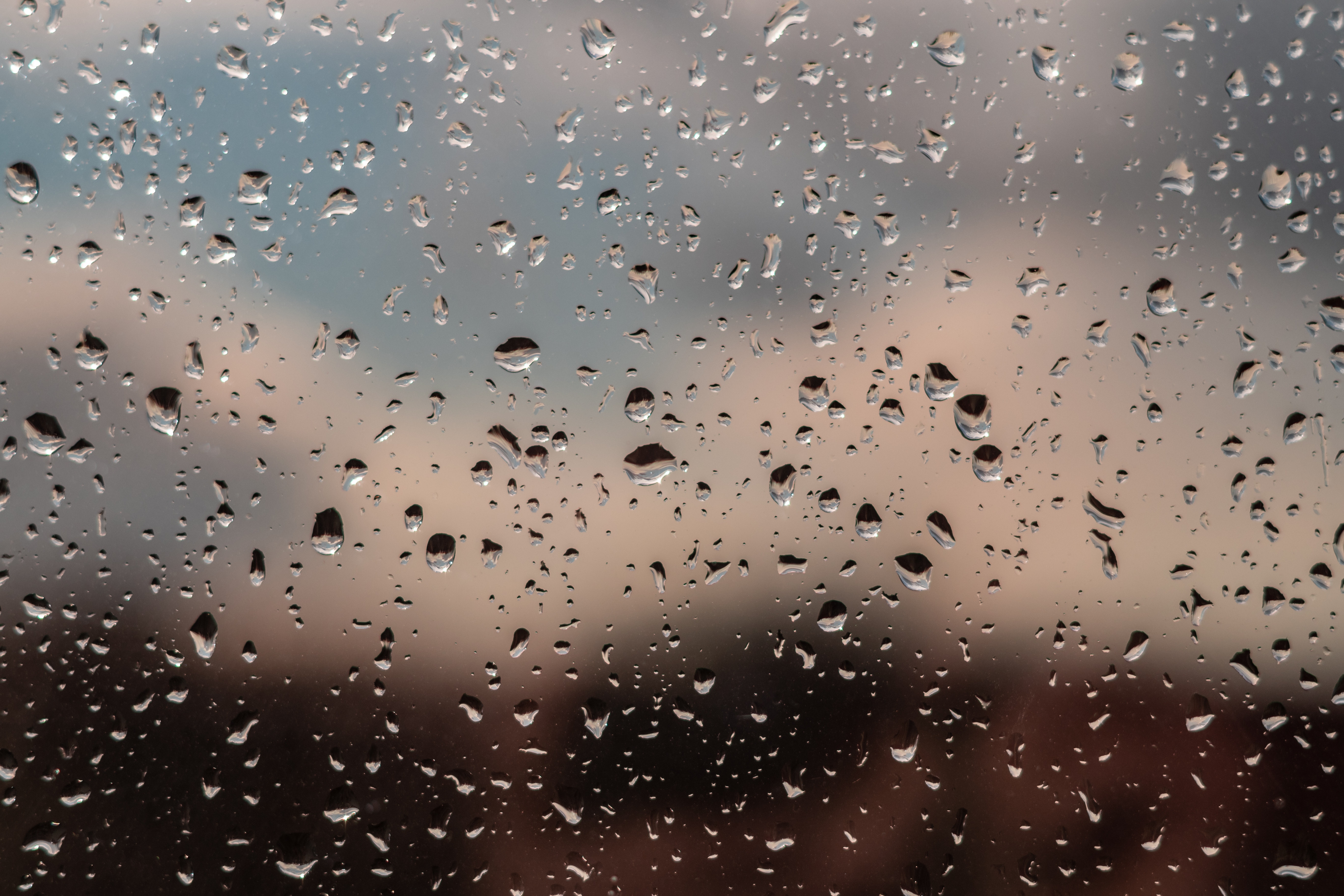 rain, drops, macro, blur, smooth, moisture, glass, window Free Stock Photo