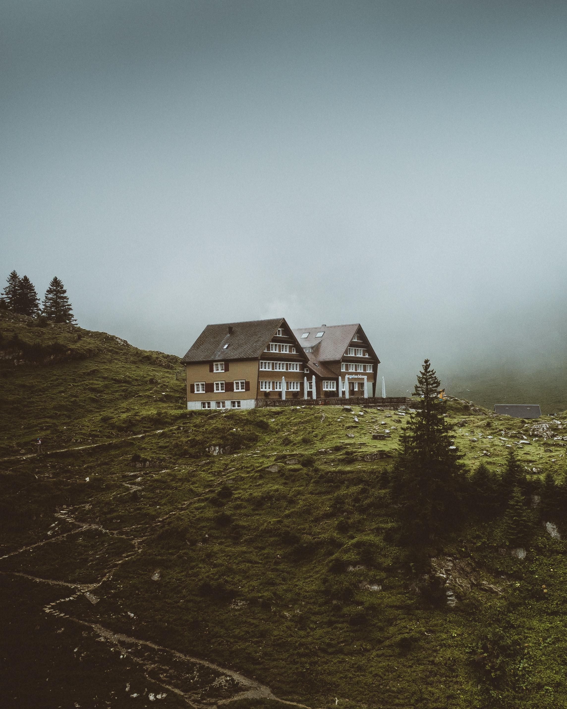 137755 Screensavers and Wallpapers Slope for phone. Download nature, houses, grass, fog, slope pictures for free