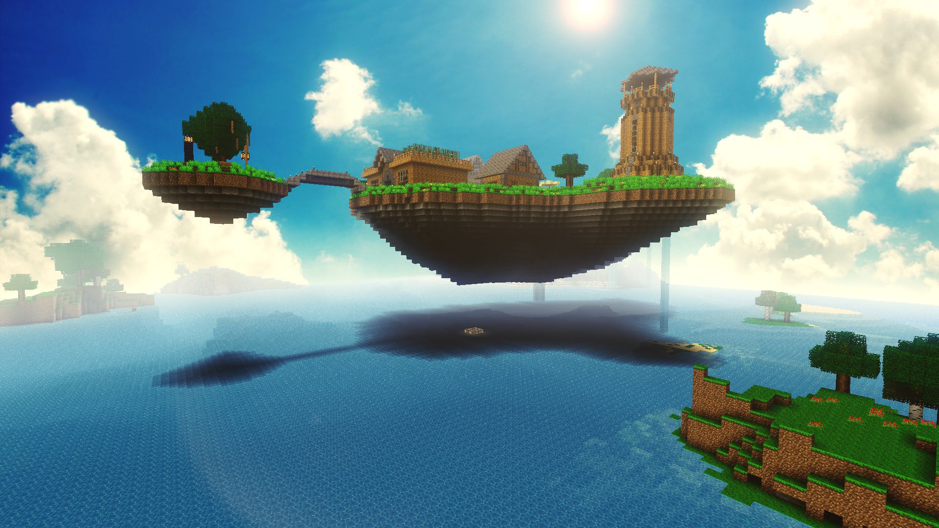 HD desktop wallpaper: Minecraft, Video Game, Floating Island, Mojang download  free picture #250205