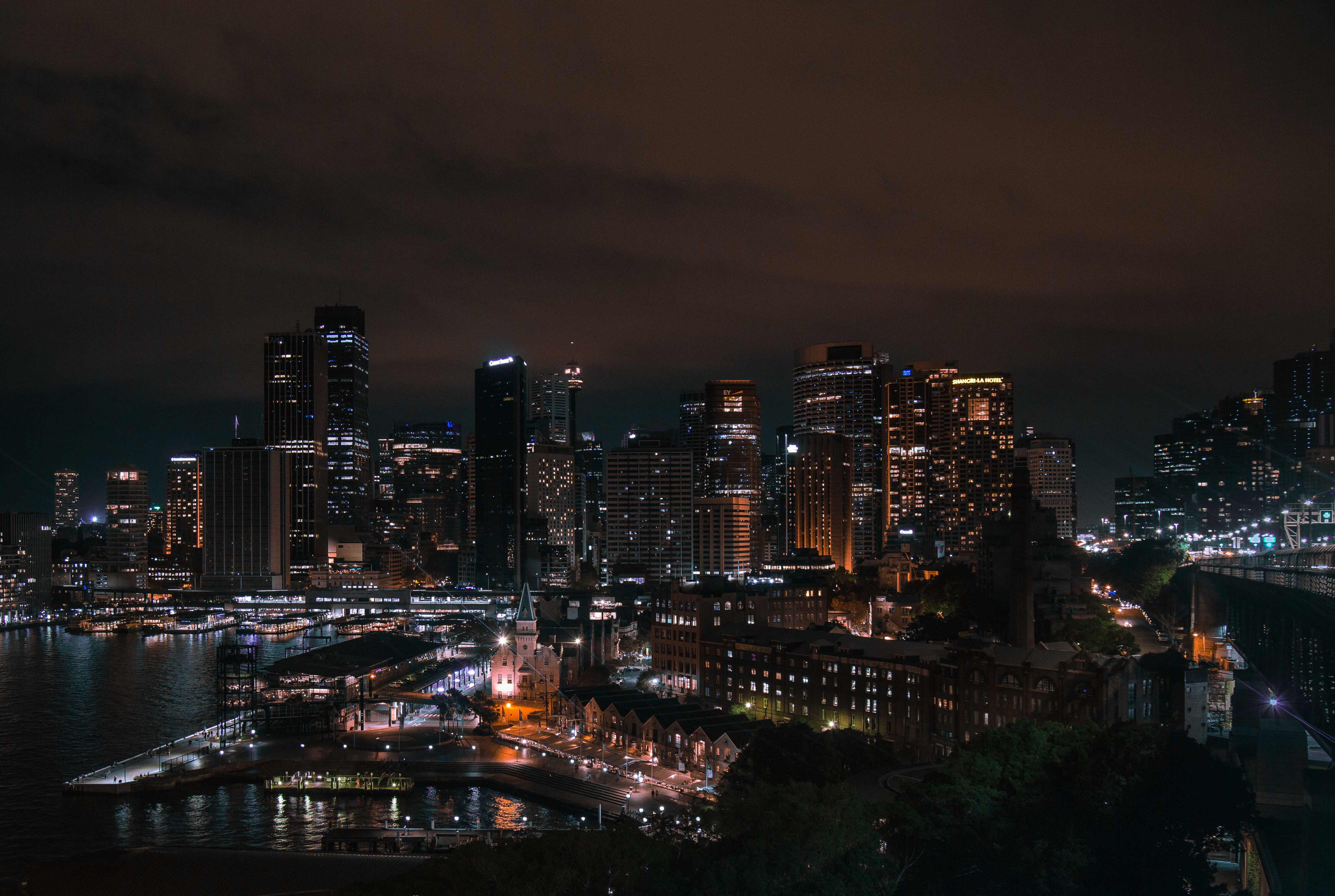 Laden Sie das Städte, Sydney, Wolkenkratzer, Lichter Der Stadt, City Lights-Bild kostenlos auf Ihren PC-Desktop herunter