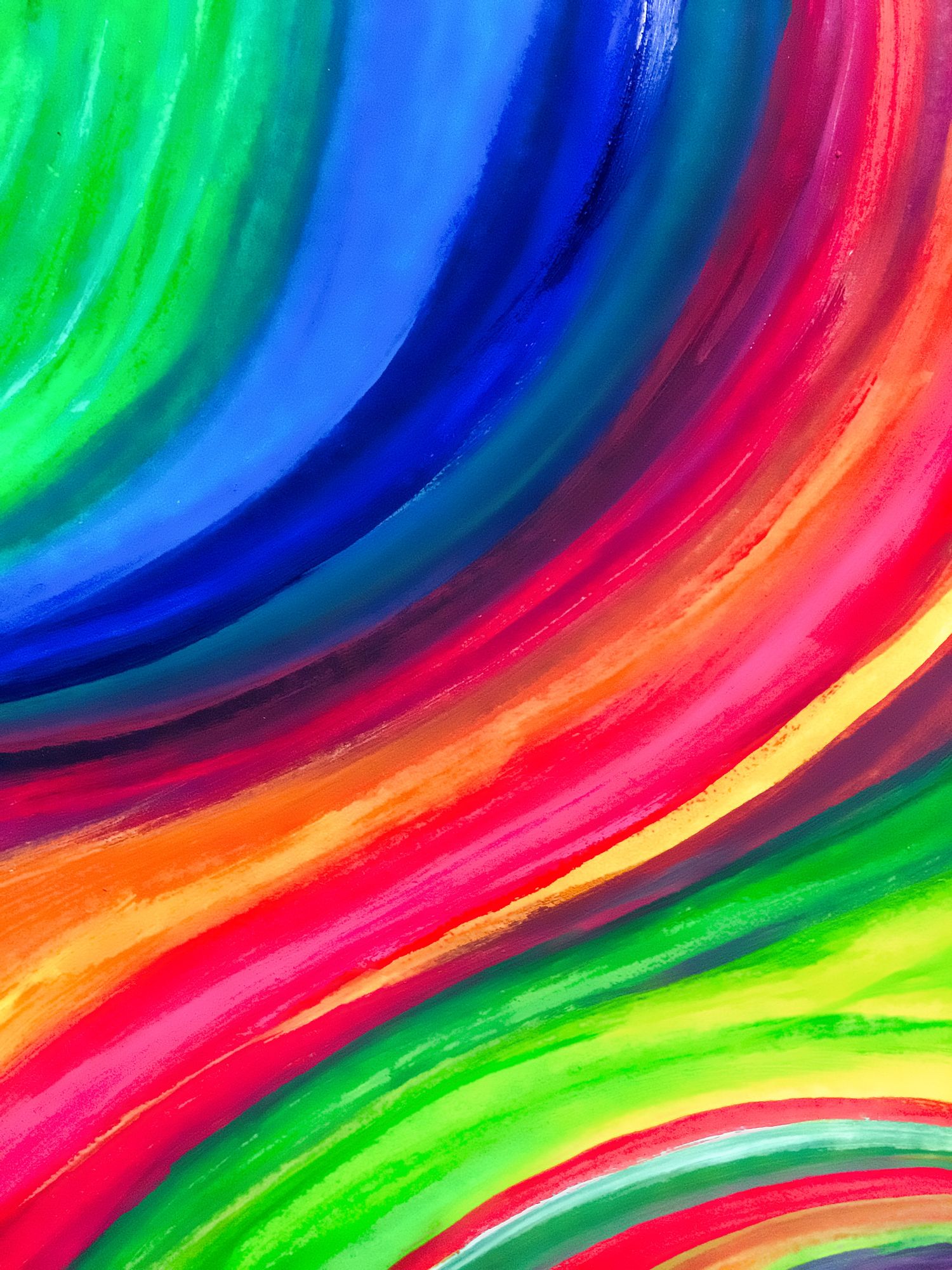 Download Mobile Wallpaper Rainbow Streaks Stripes Textures Iridescent Multicolored Motley