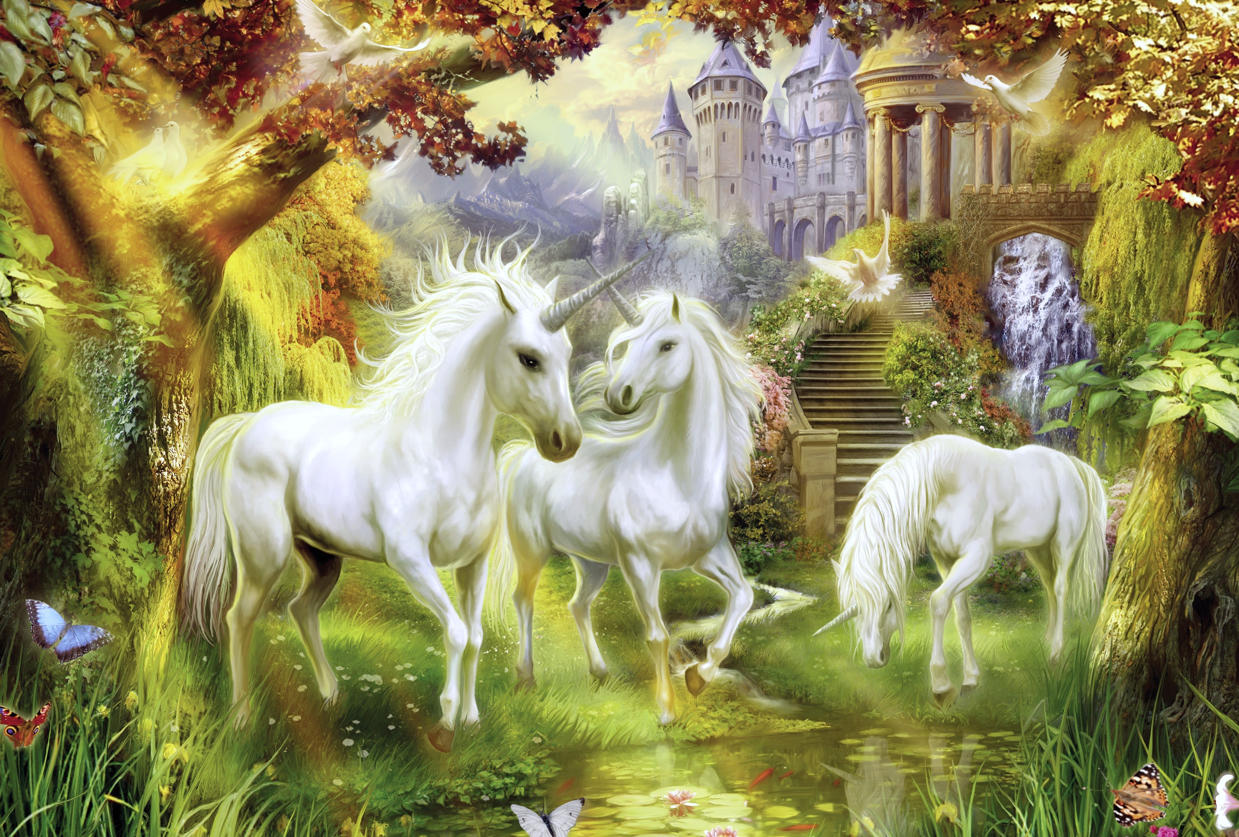 fantasy, unicorn, fantasy animals 4K Ultra