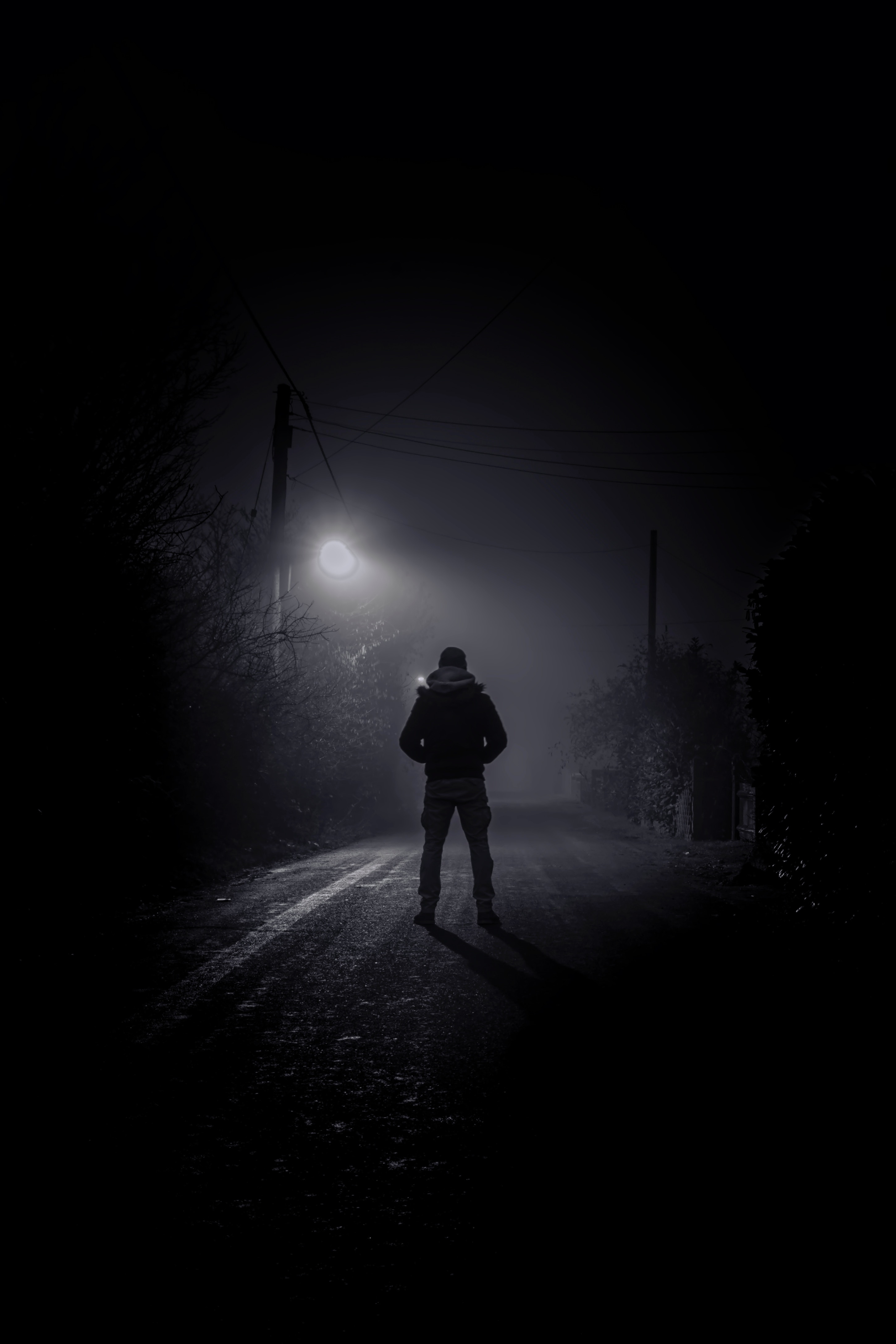 54842 Screensavers and Wallpapers Man for phone. Download night, dark, privacy, seclusion, bw, chb, man, street pictures for free