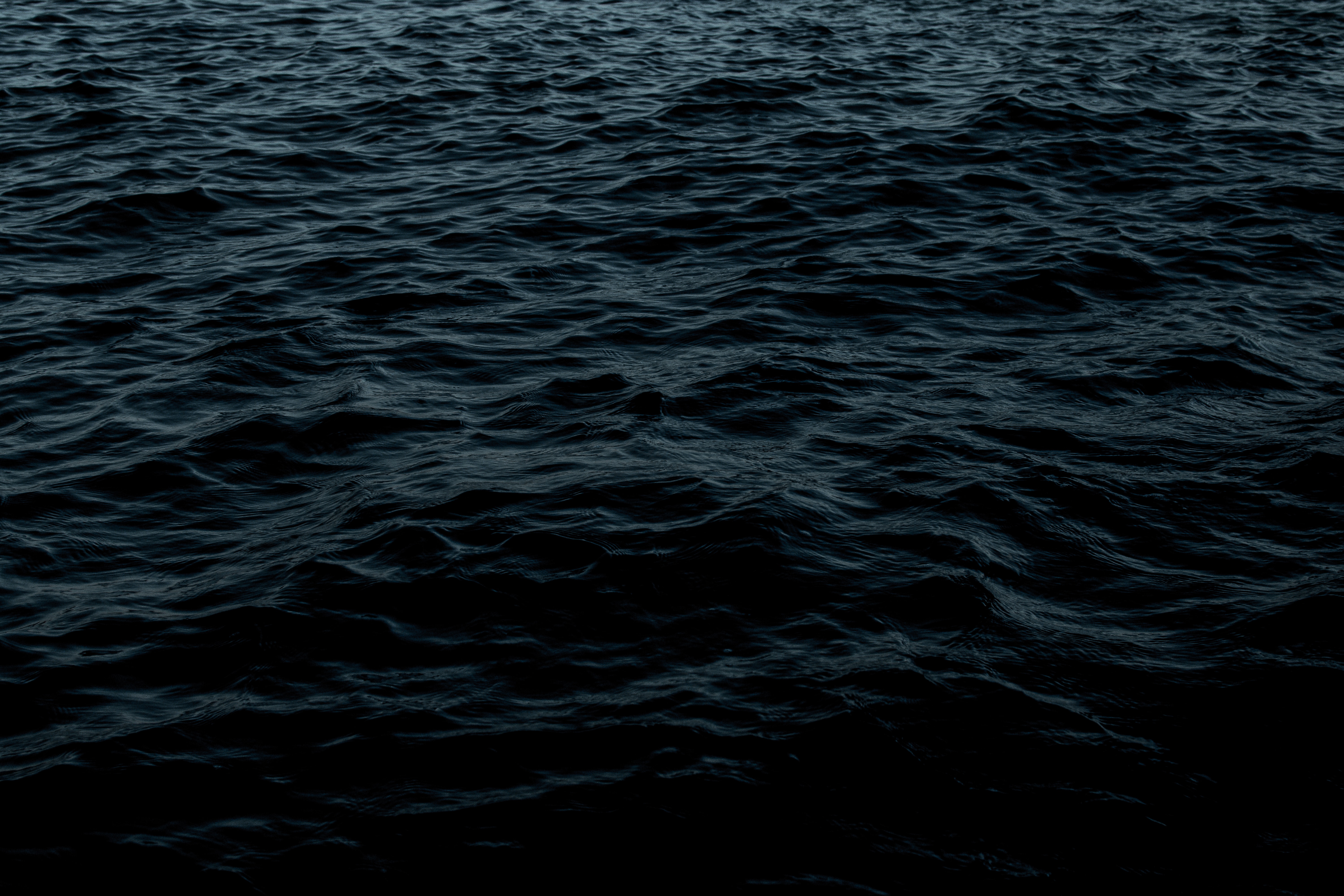 dark, nature, water, waves, ripples, ripple Free Stock Photo