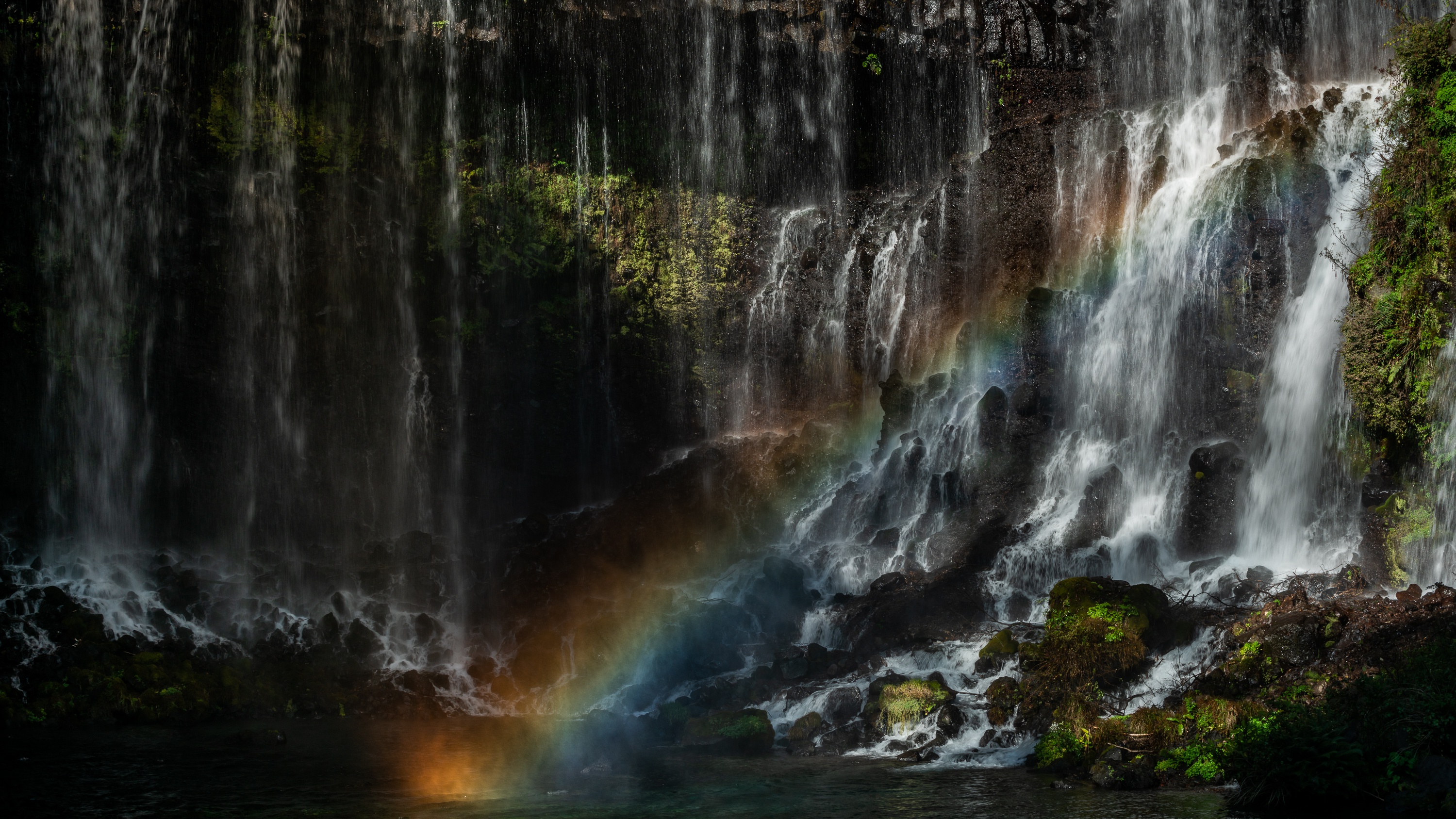Mobile wallpaper: Nature, Waterfalls, Rainbow, Waterfall, Earth, Japan,  Shiraito Falls, 476950 download the picture for free.