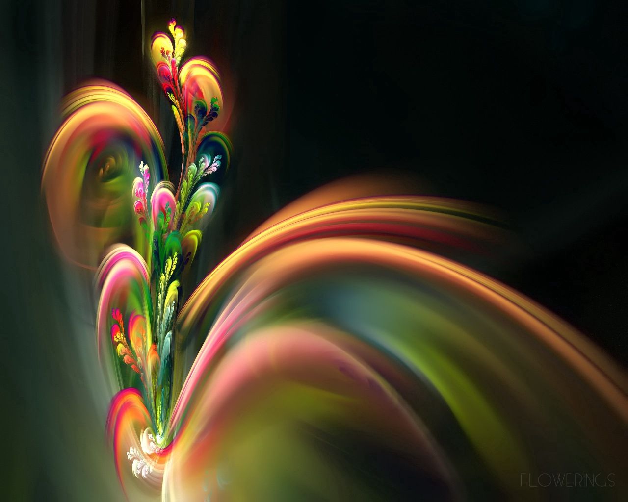 1080p pic fractal, abstract, blurred, colourful