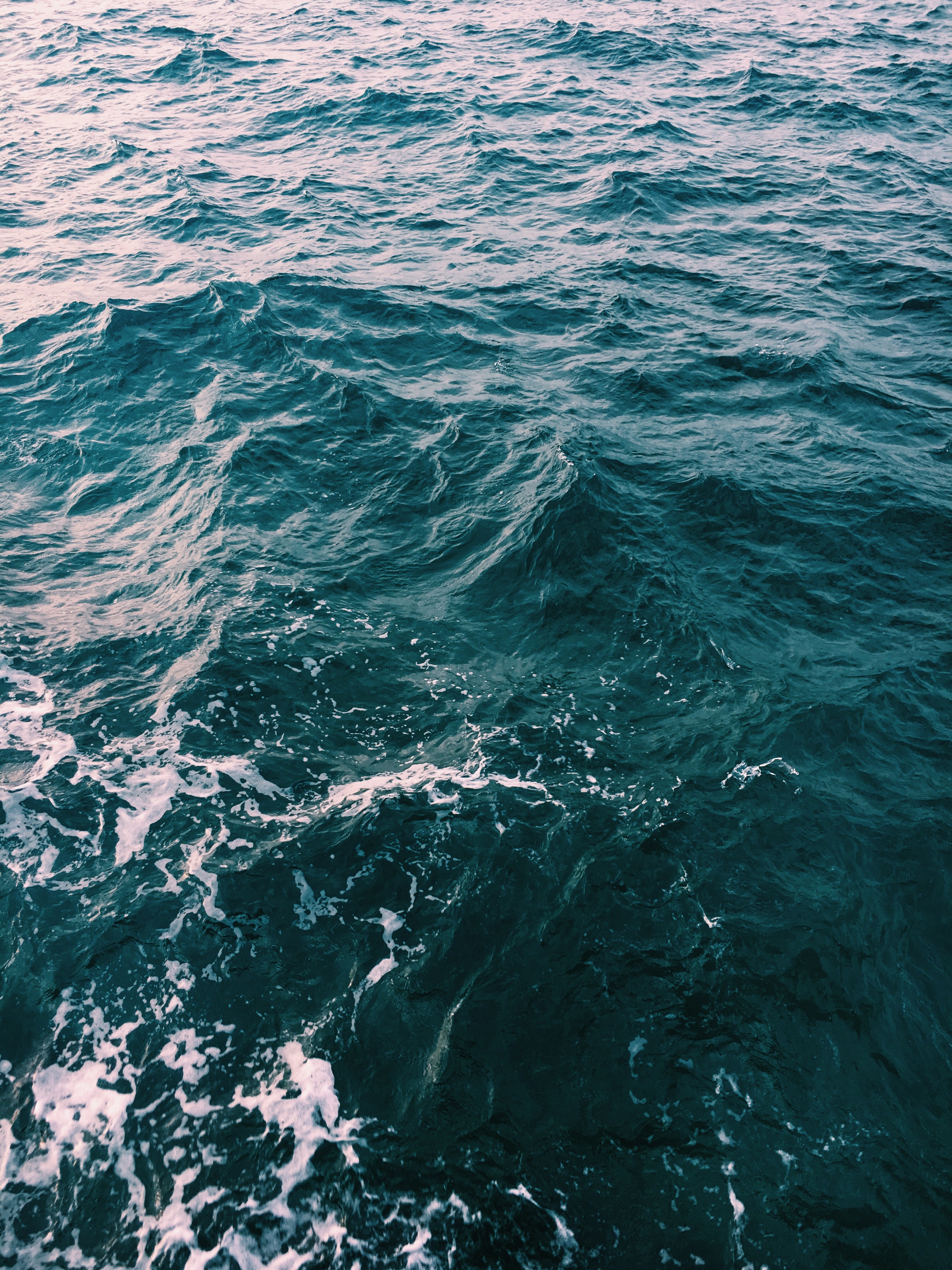sea, nature, water, waves, ripples, ripple, foam HD wallpaper
