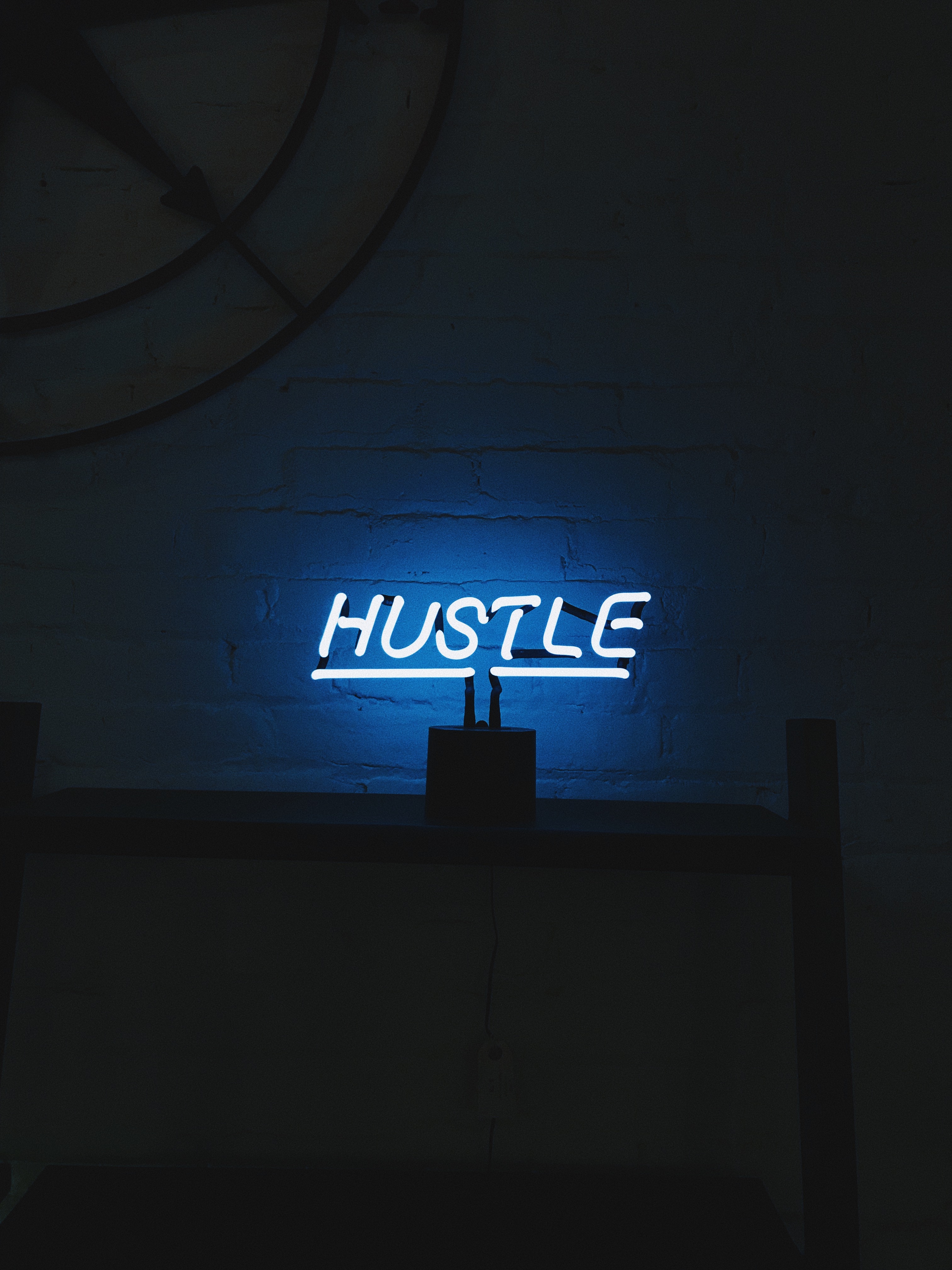 words, hustle, neon, backlight, illumination, inscription, letters cell phone wallpapers