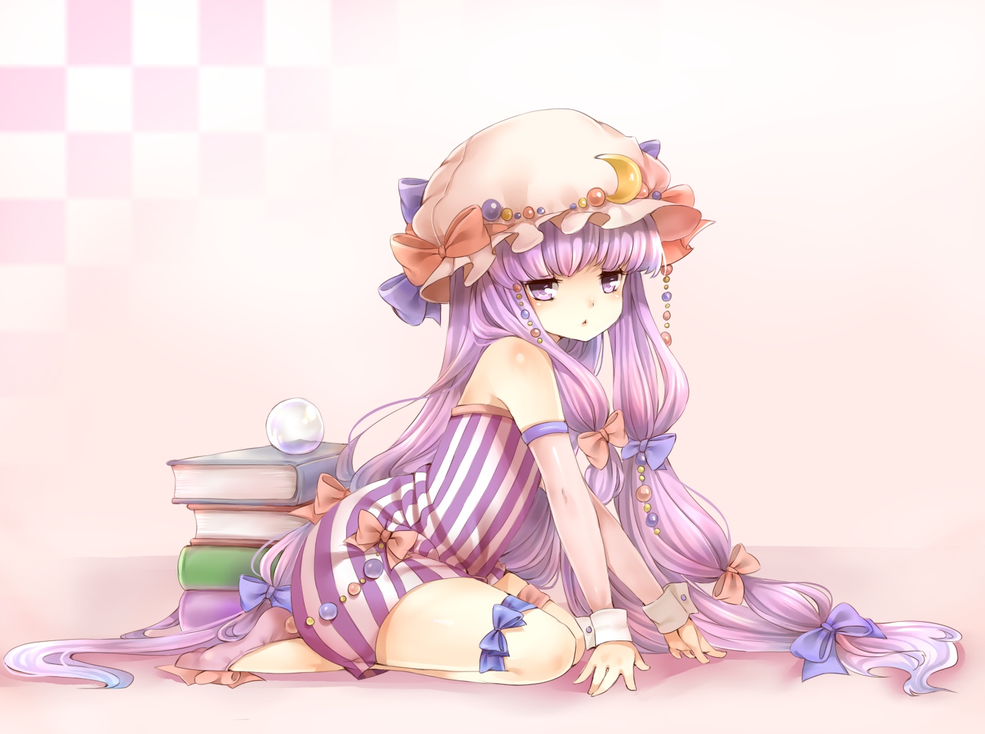 anime, touhou, patchouli knowledge lock screen backgrounds