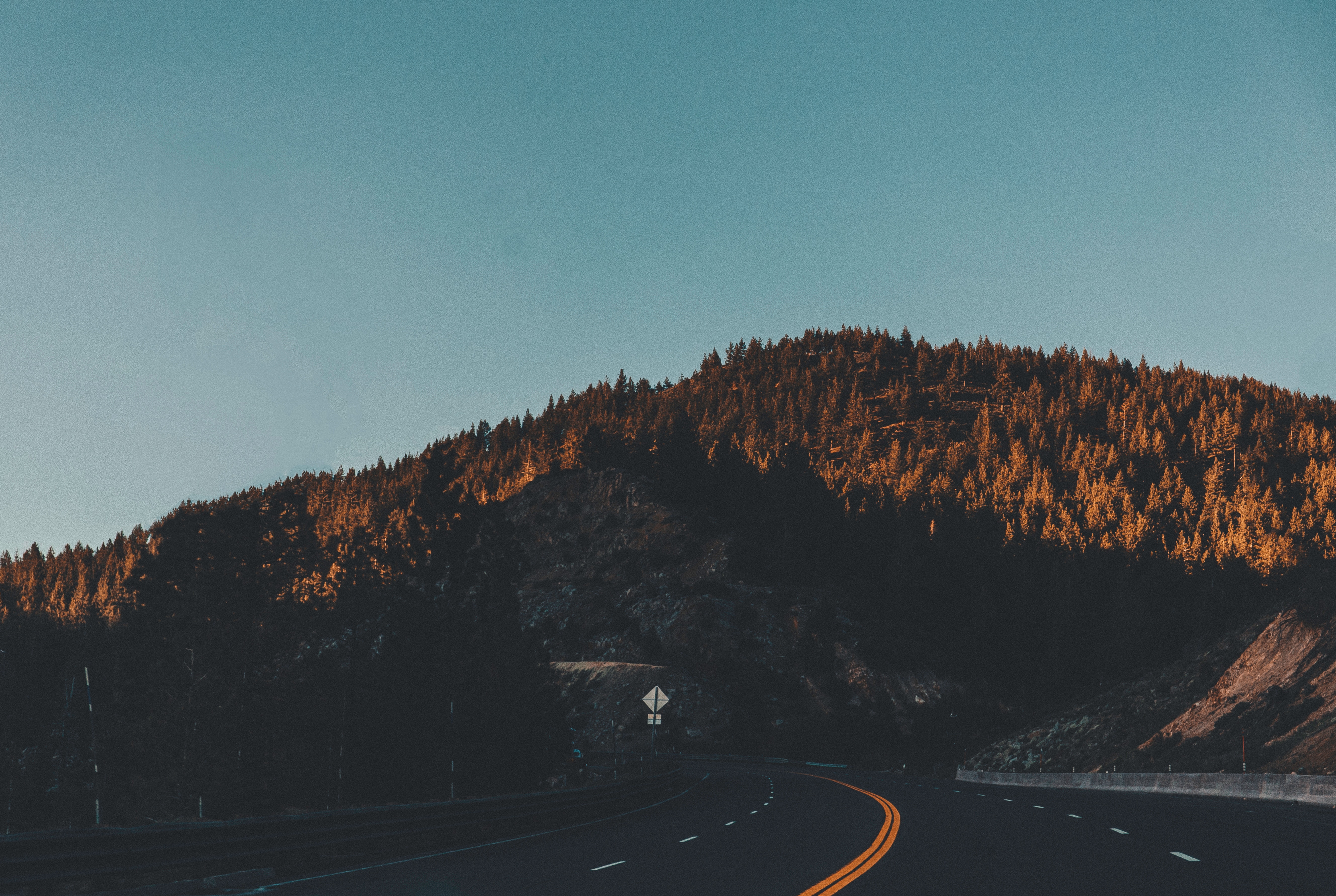 road, nature, mountains, california, tacho, tahoe