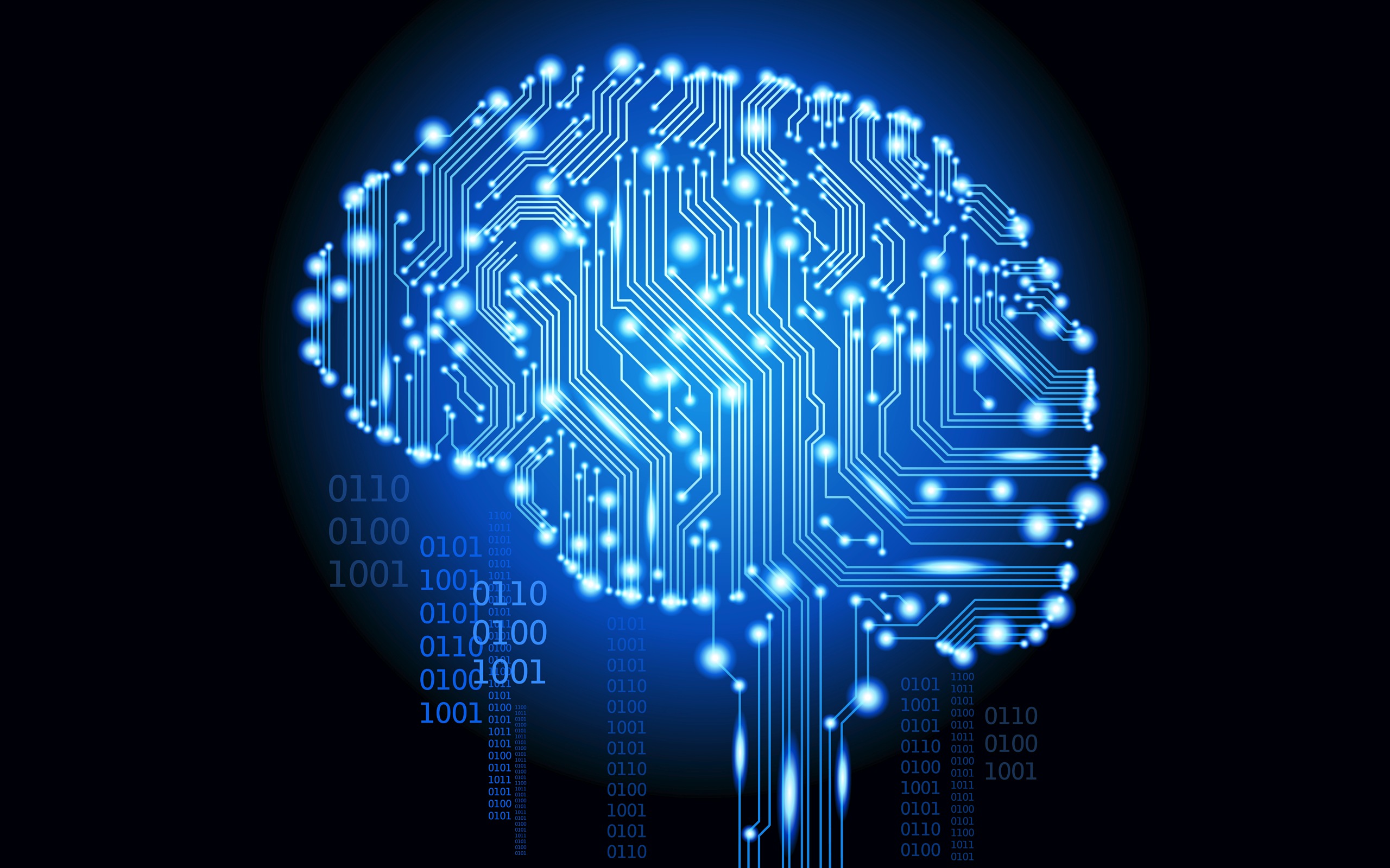 light, brain, technology, binary, blue