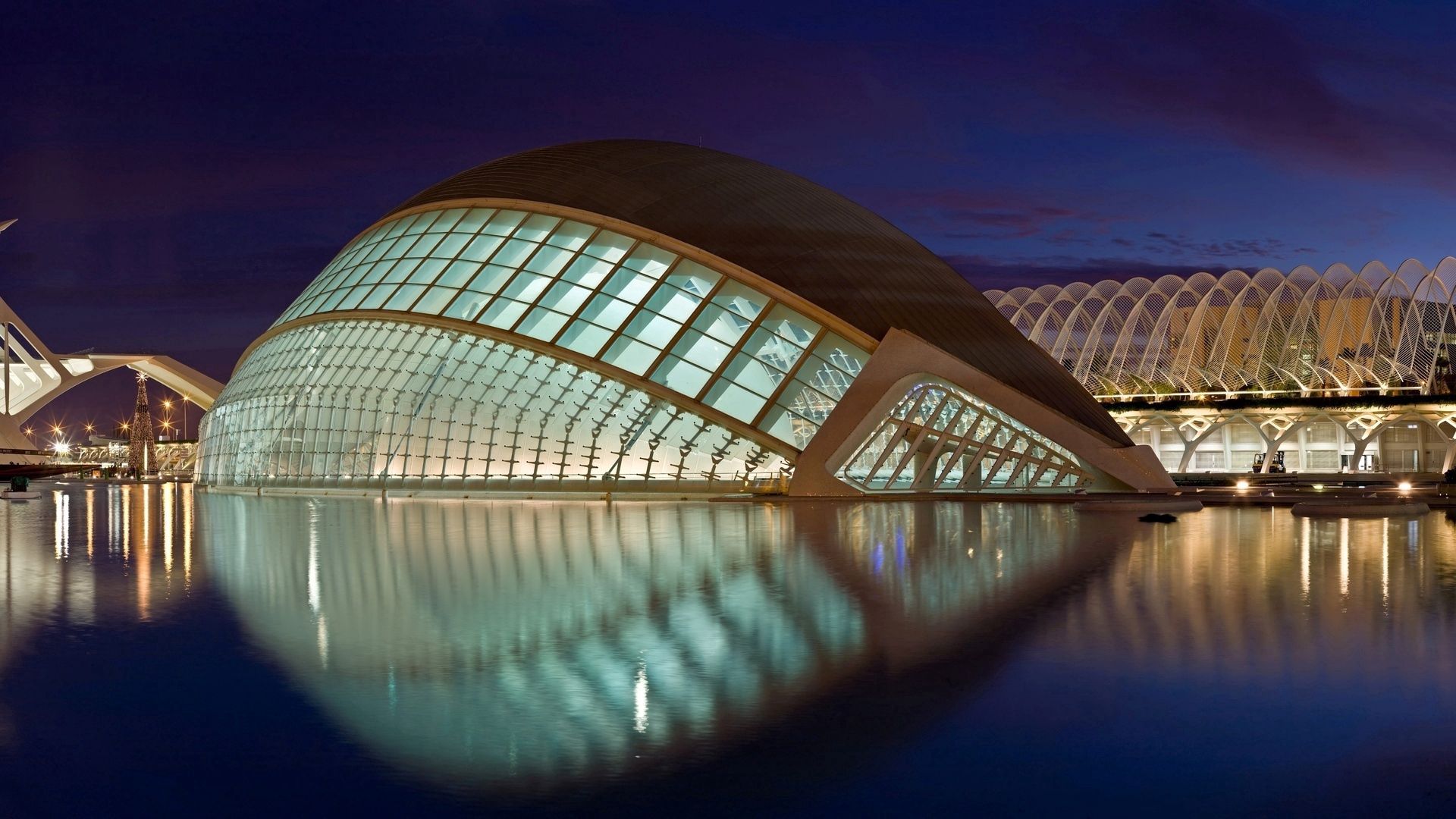 Laden Sie das Städte, Architektur, Gebäude, Reflexion, Valencia, Spanien-Bild kostenlos auf Ihren PC-Desktop herunter