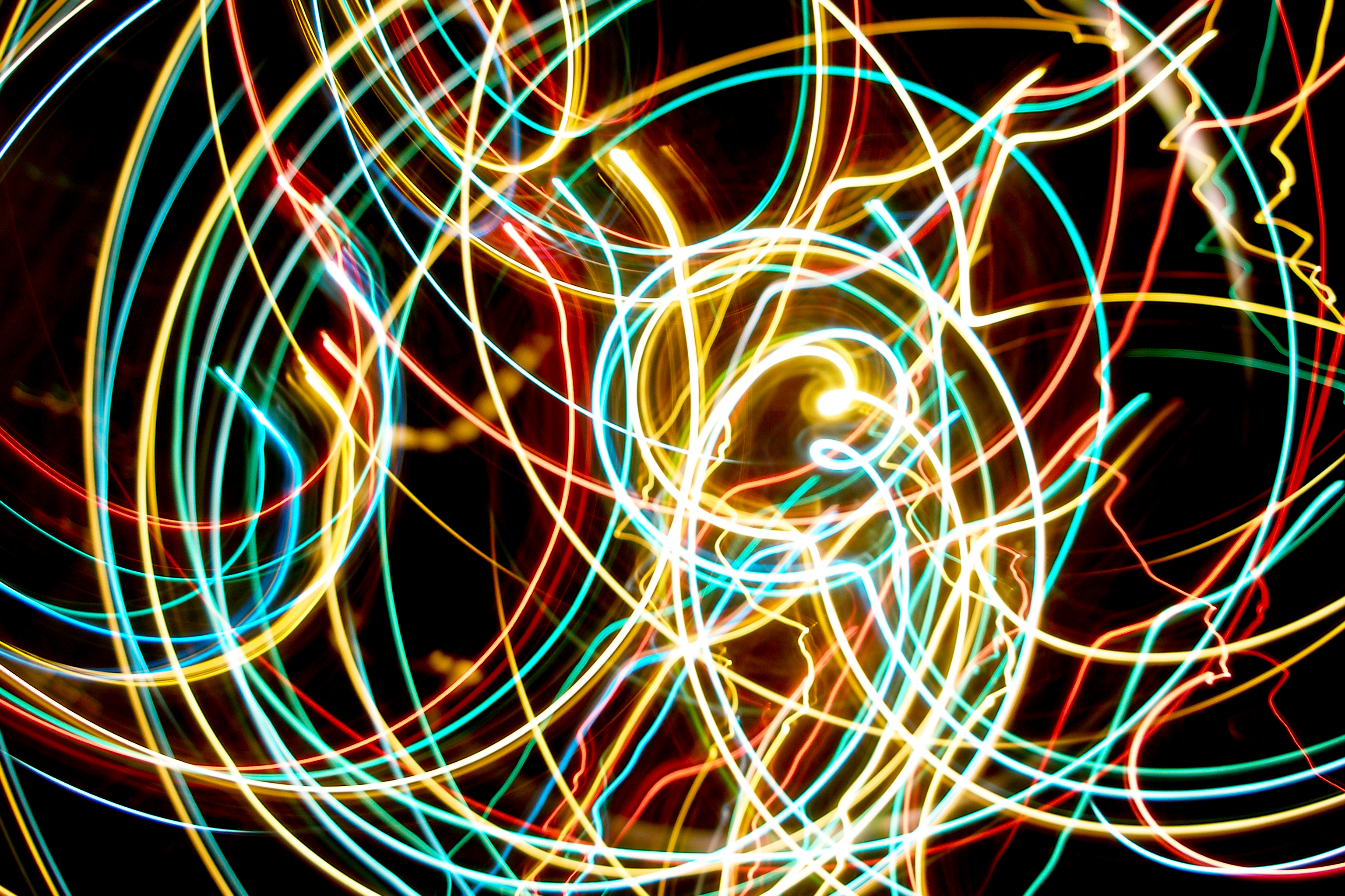 lines, abstract, shine, light, rays, beams, neon, swirling, involute