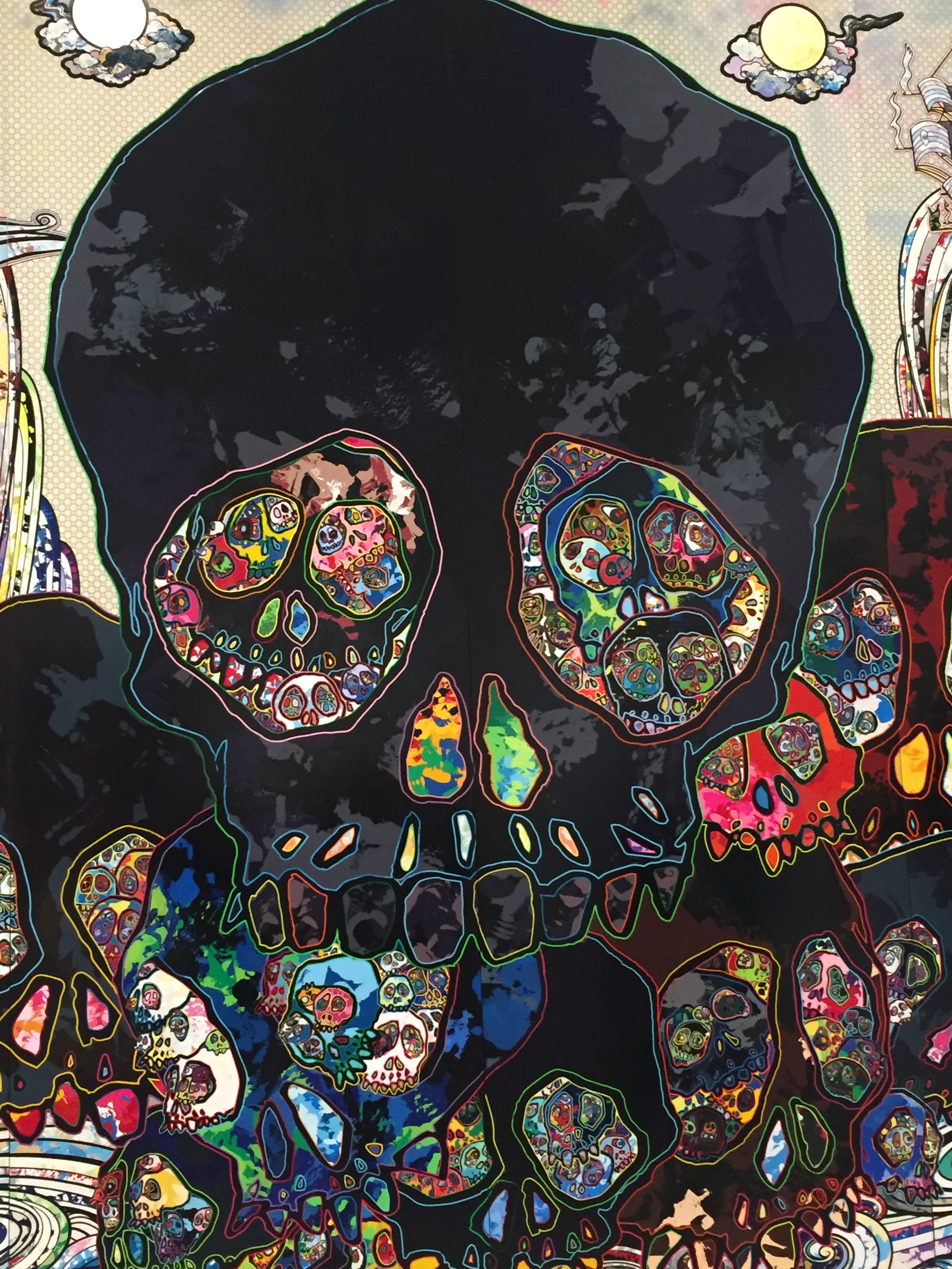 142116 download wallpaper skull, art, multicolored, motley, skulls screensavers and pictures for free