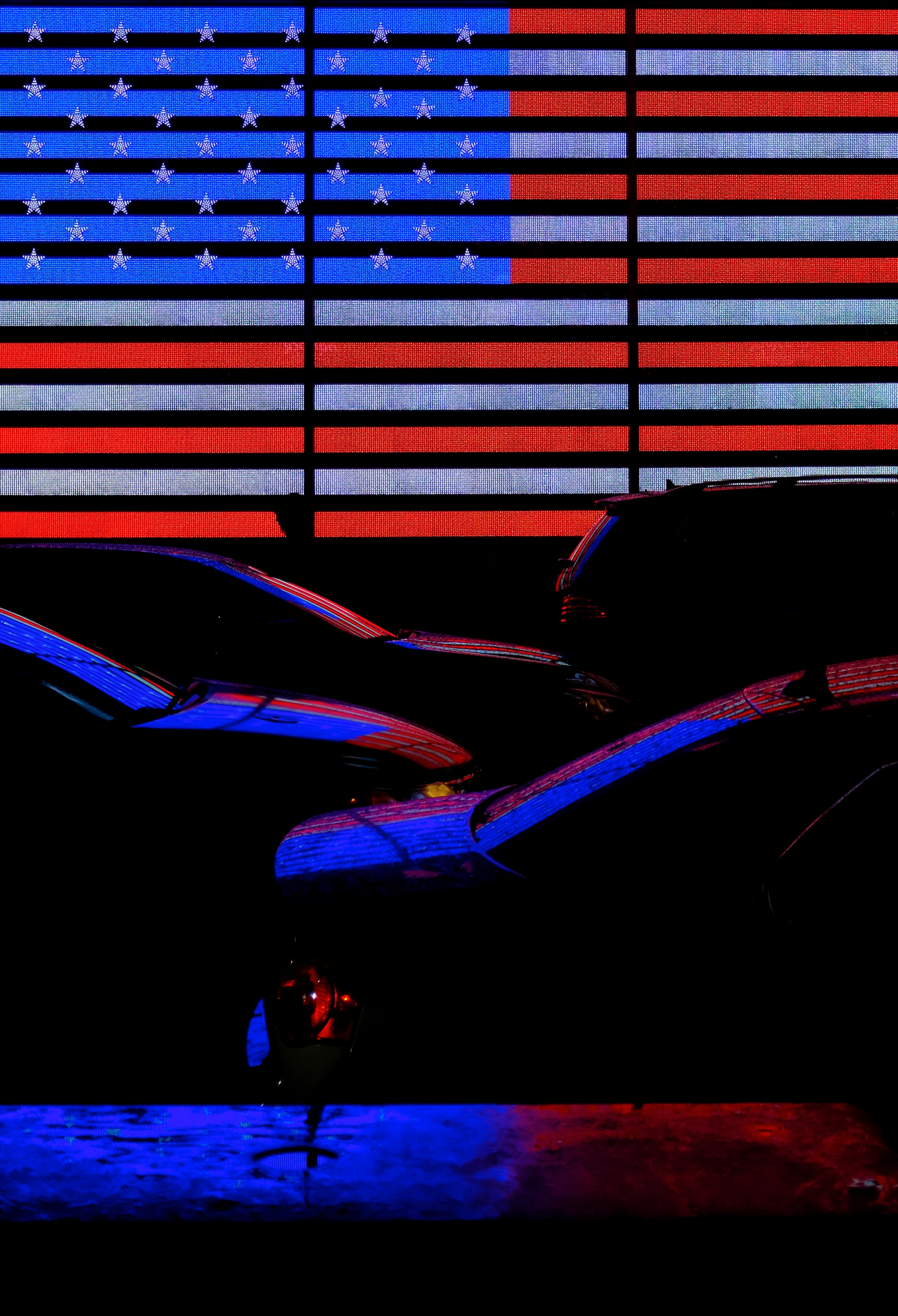 112360 Bildschirmschoner und Hintergrundbilder Amerika auf Ihrem Telefon. Laden Sie dunkel, flagge, autos, neon Bilder kostenlos herunter