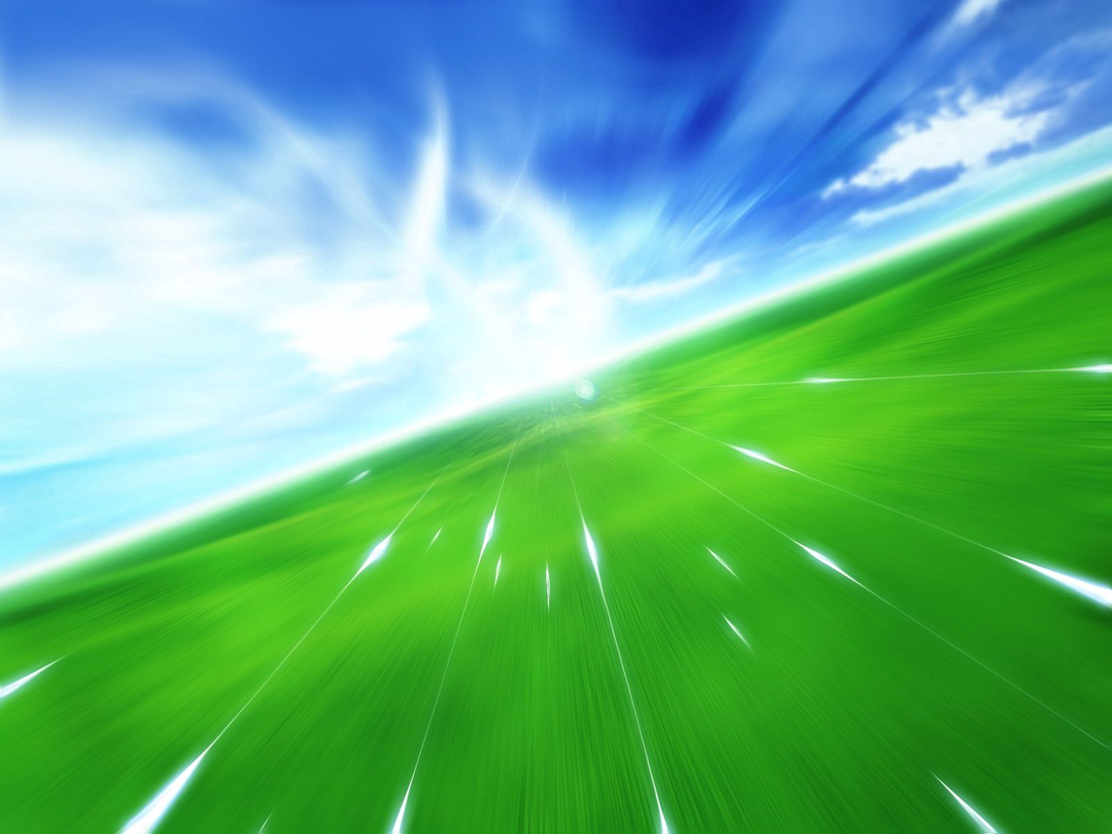 Cool HD Wallpaper abstract, sky, grass, green